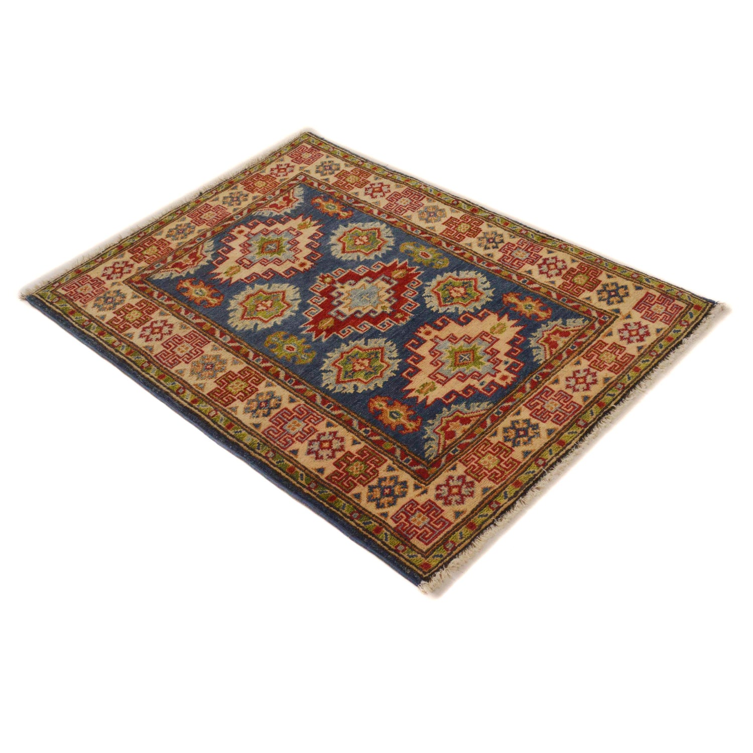 Blue Color Kazak Rug 2' 9" x 4' 8" (ft)- No. G35207