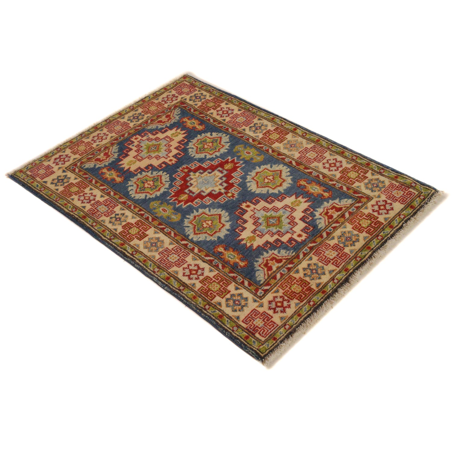 Blue Color Kazak Rug 2' 9" x 4' 8" (ft)- No. G35207