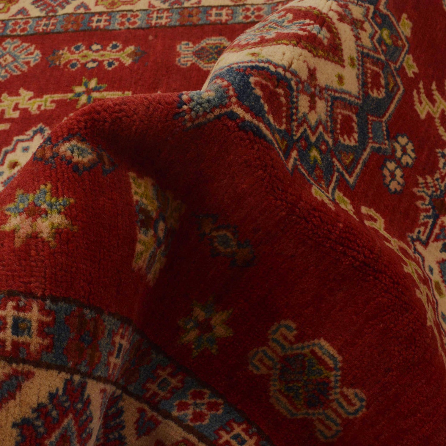 Hand Knotted Kazak Rug 3' 3" x 4' 6" (ft)- No. G35209