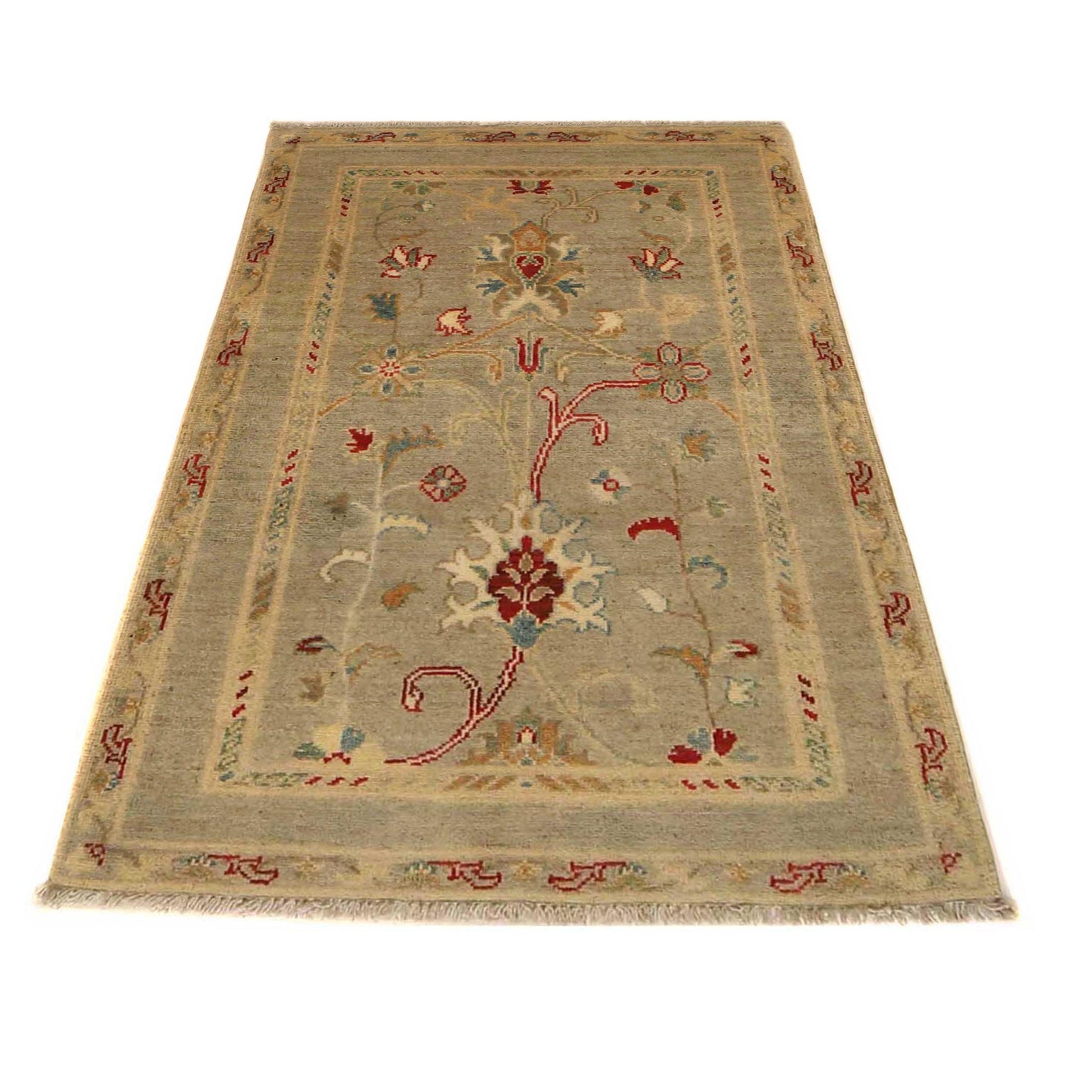 Hand Knotted Kazak Rug 2' 7 x 4' 2 (ft) - No. G35213