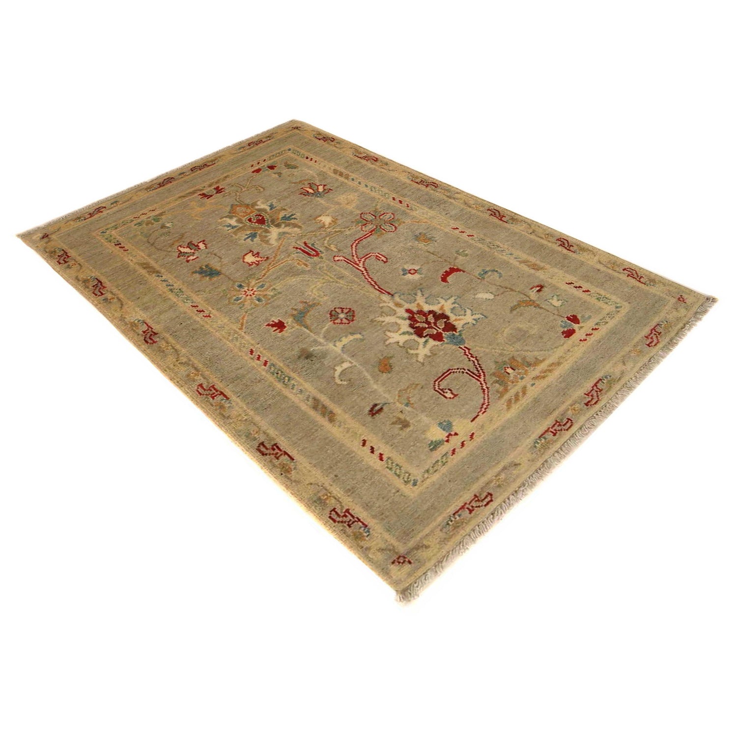 Hand Knotted Kazak Rug 2' 7 x 4' 2 (ft) - No. G35213