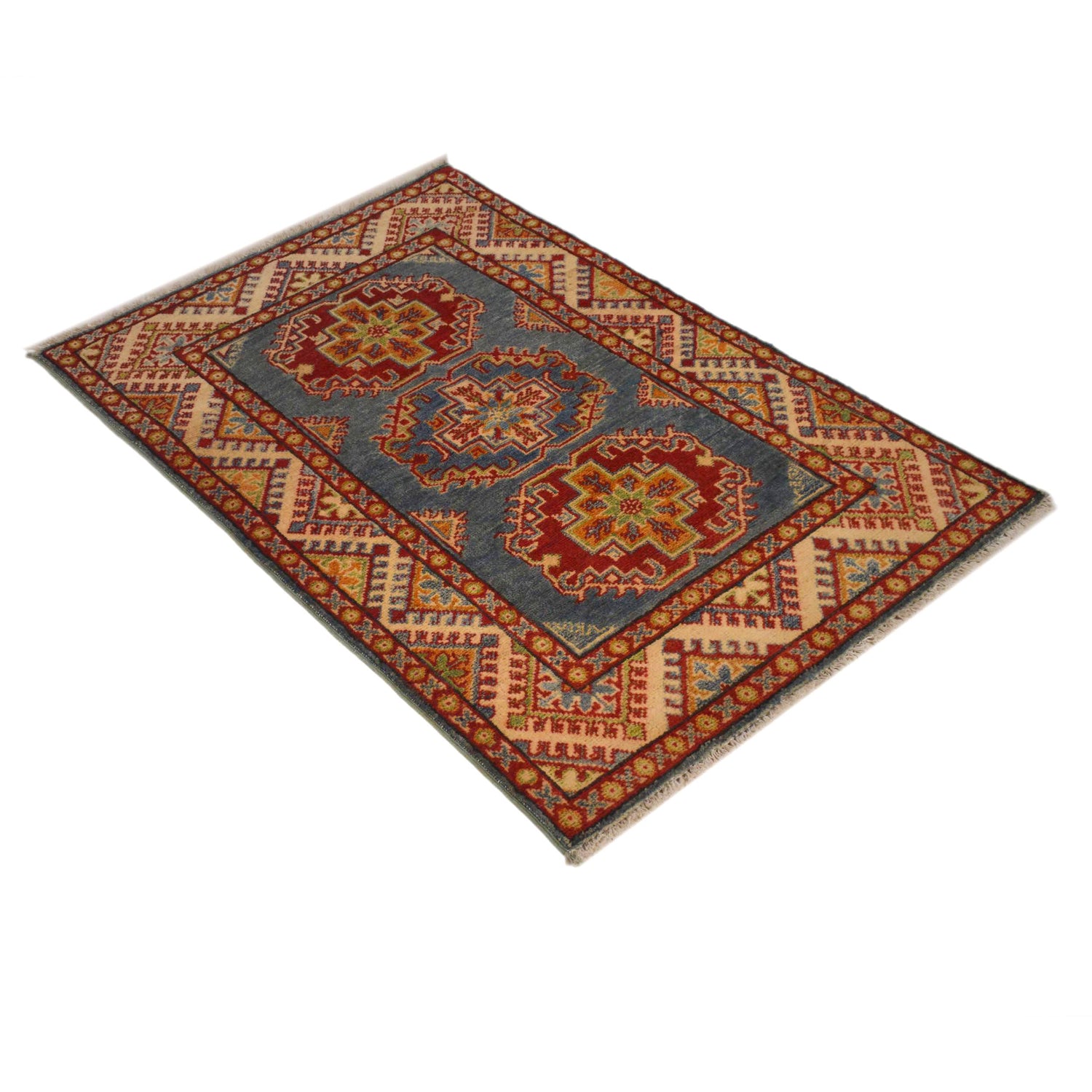 Blue Color Kazak Rug 2' 8 x 4' 0 (ft) - No. G35222