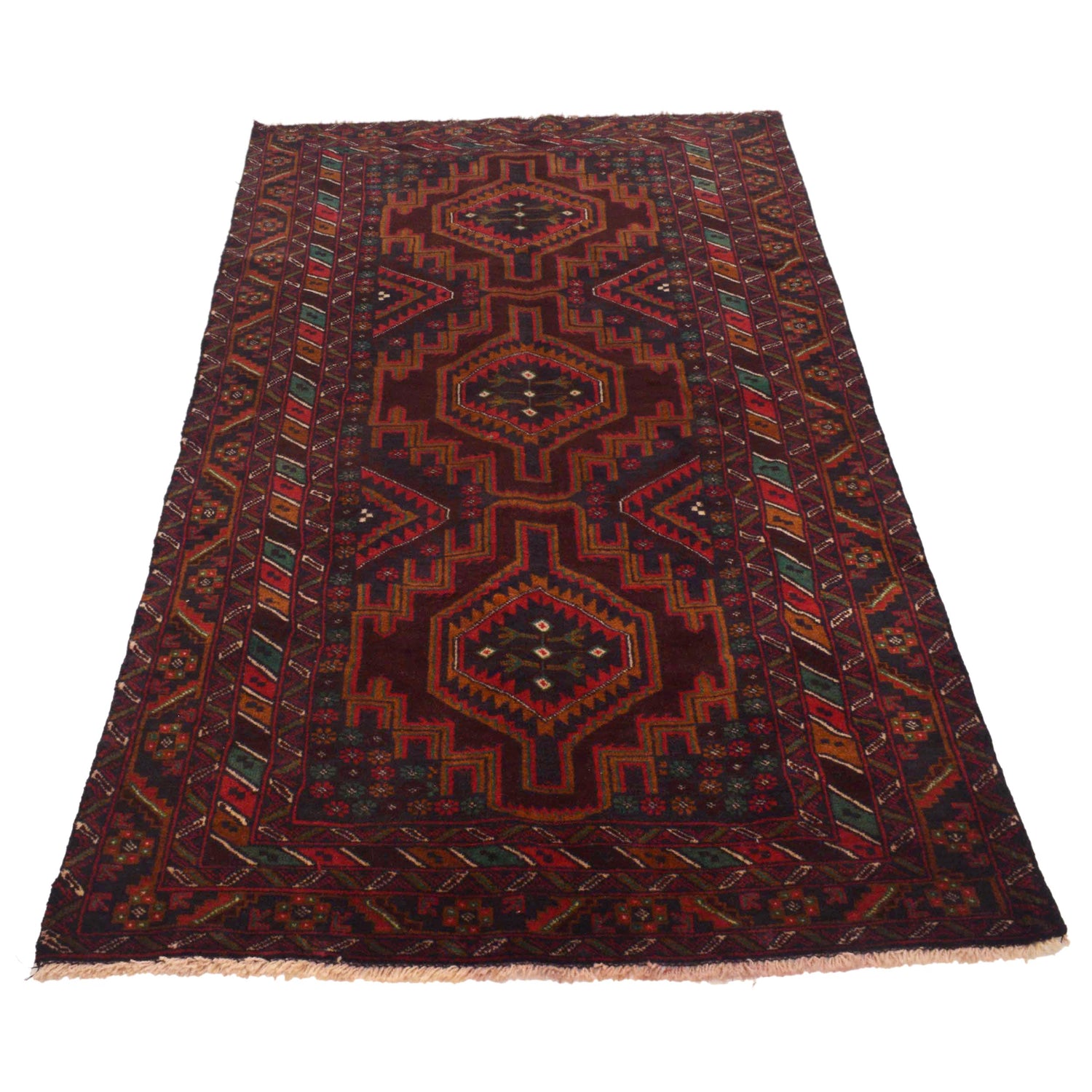 Baluch Medium Size Carpet 3' 7" x 6' 8" (ft) - No. G35405