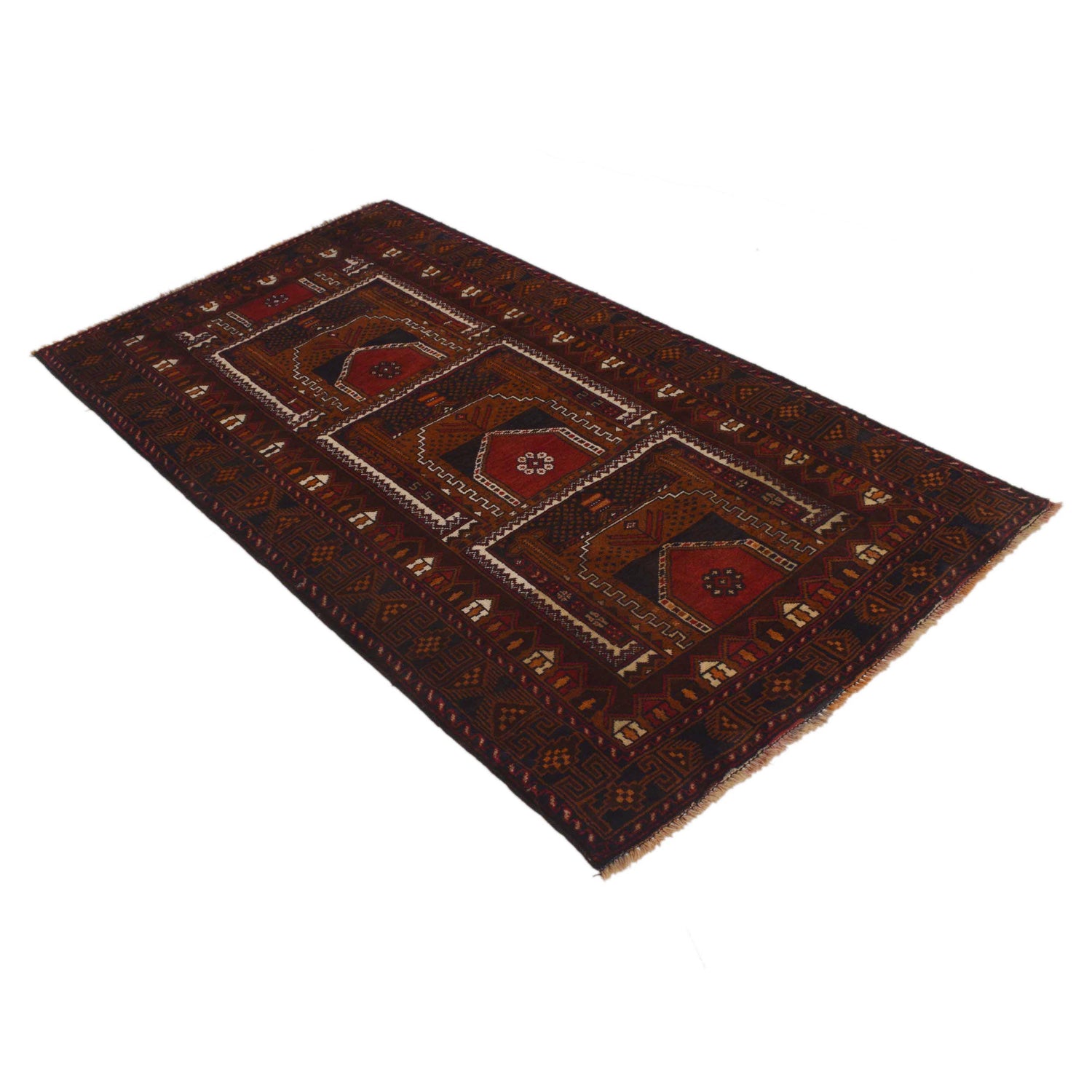 Baluch Medium Size Carpet 3' 6" x 6' 6" (ft) - No. G35406