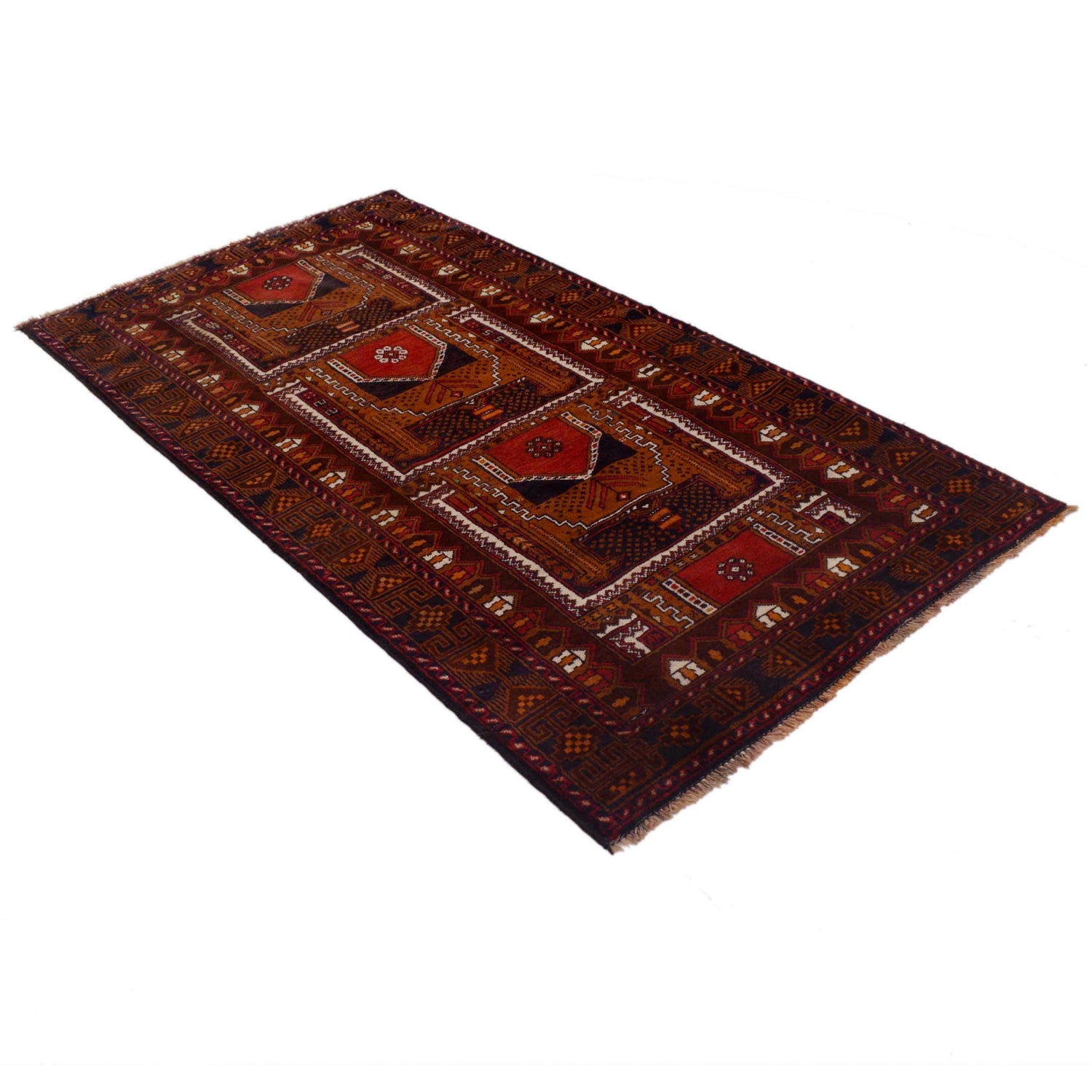 Baluch Medium Size Carpet 3' 6" x 6' 6" (ft) - No. G35406