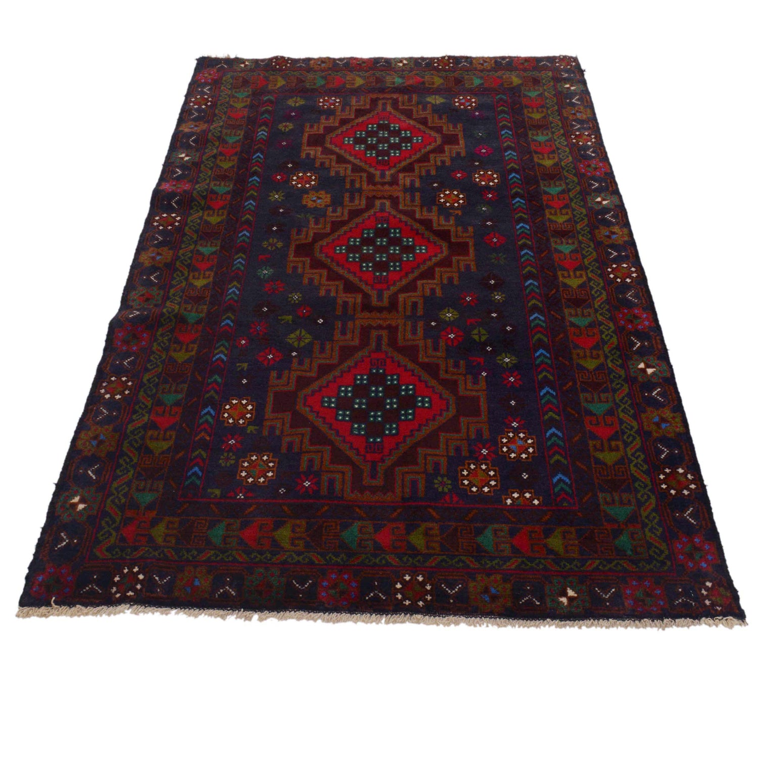 Baluch Medium Size Carpet 3' 7" x 6' 4" (ft) - No. G35409
