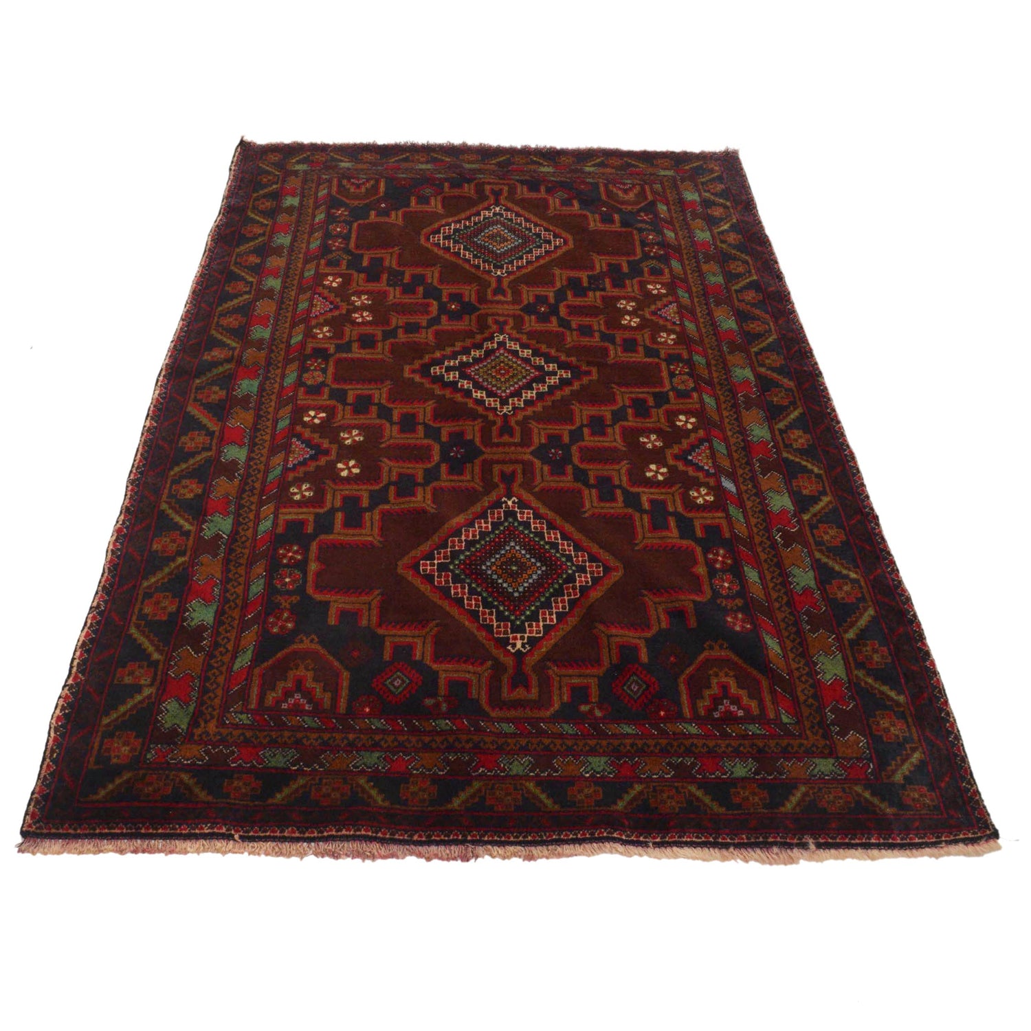 Baluch Medium Size Carpet 4' 0" x 6' 8" (ft) - No. G35410