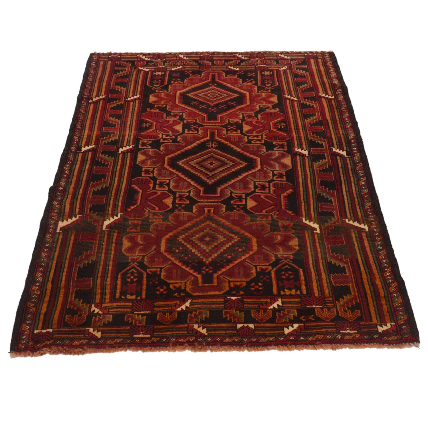 Baluch Medium Size Carpet 3' 7" x 5' 3" (ft) - No. G35411