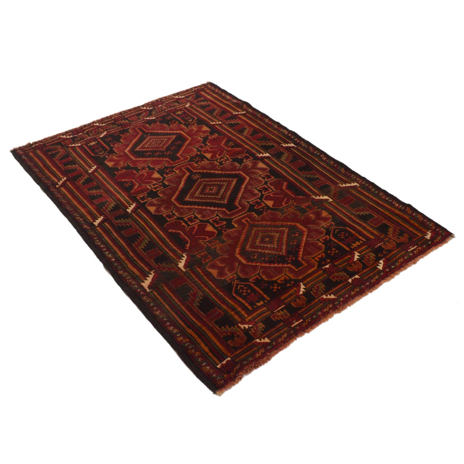 Baluch Medium Size Carpet 3' 7" x 5' 3" (ft) - No. G35411