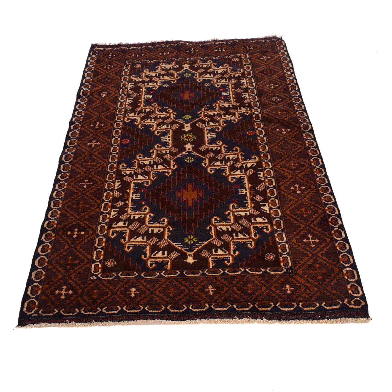 Baluch Medium Size Carpet 3' 7" x 5' 9" (ft) - No. G35412