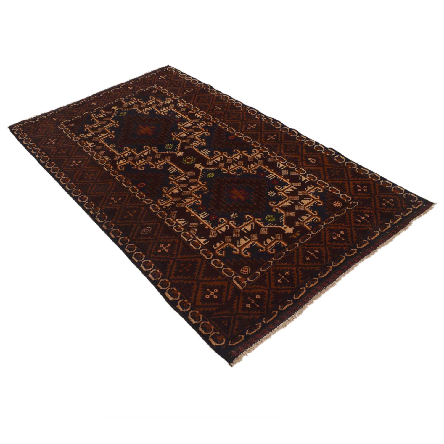 Baluch Medium Size Carpet 3' 7" x 5' 9" (ft) - No. G35412