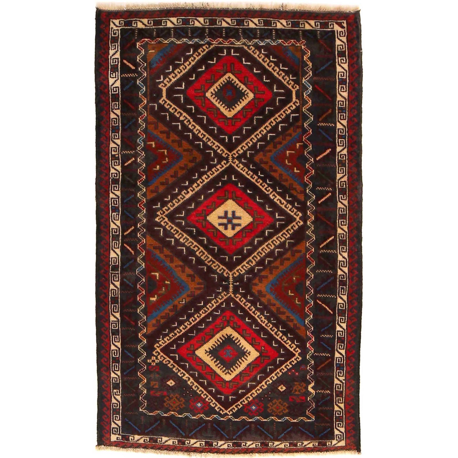 Tribal Baloch Rug 2' 9" x 4' 9" (ft) - G35414