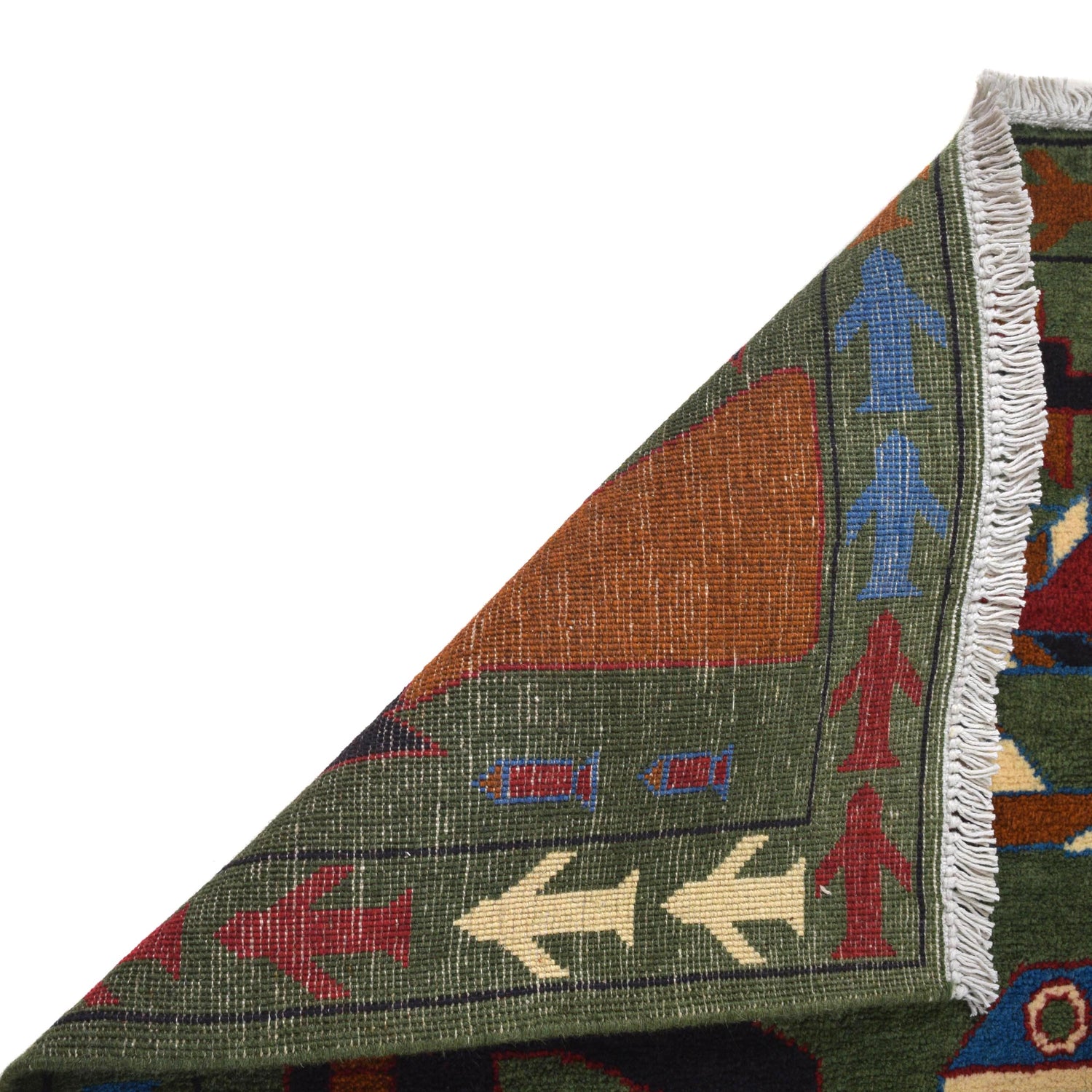 Hand Knotted War Rug 4' 0" x 5' 9" (ft) - No. G35416