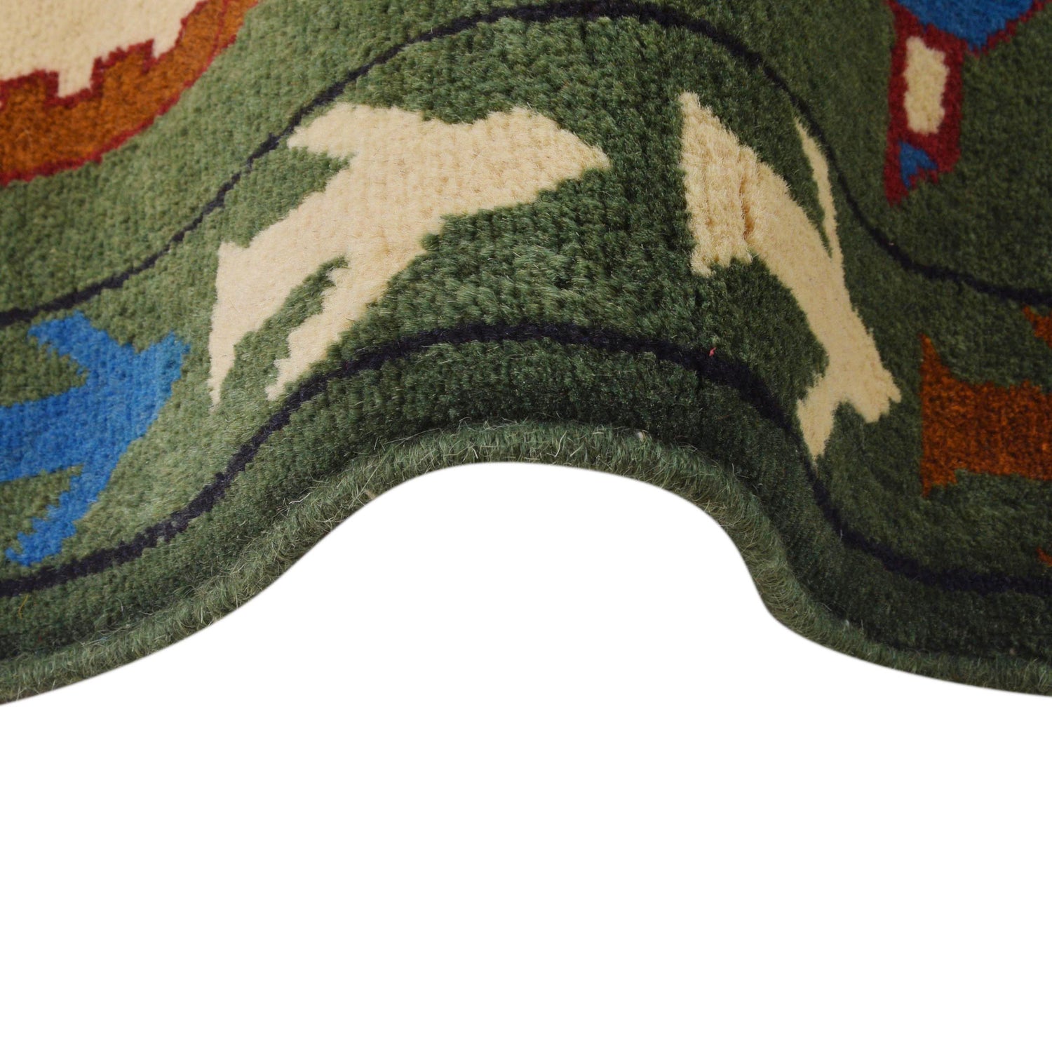 Hand Knotted War Rug 4' 0" x 5' 9" (ft) - No. G35416