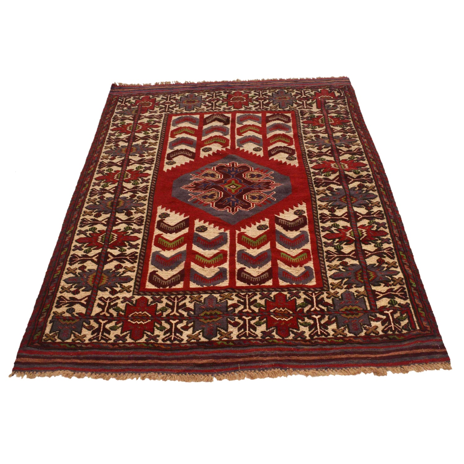 Multi Barjasta Rug 4' 0" x 6' 0" (ft) - No. G35425