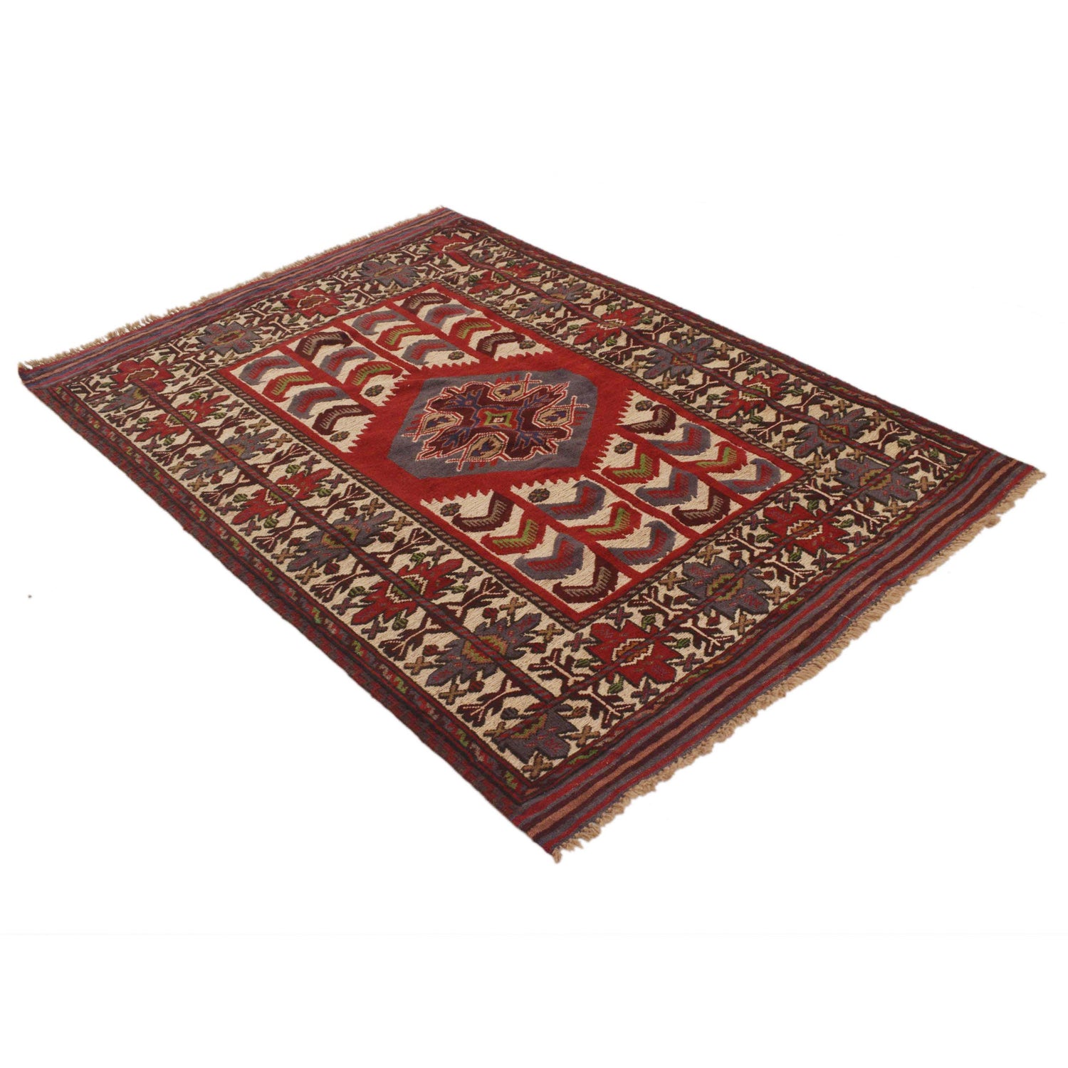 Multi Barjasta Rug 4' 0" x 6' 0" (ft) - No. G35425