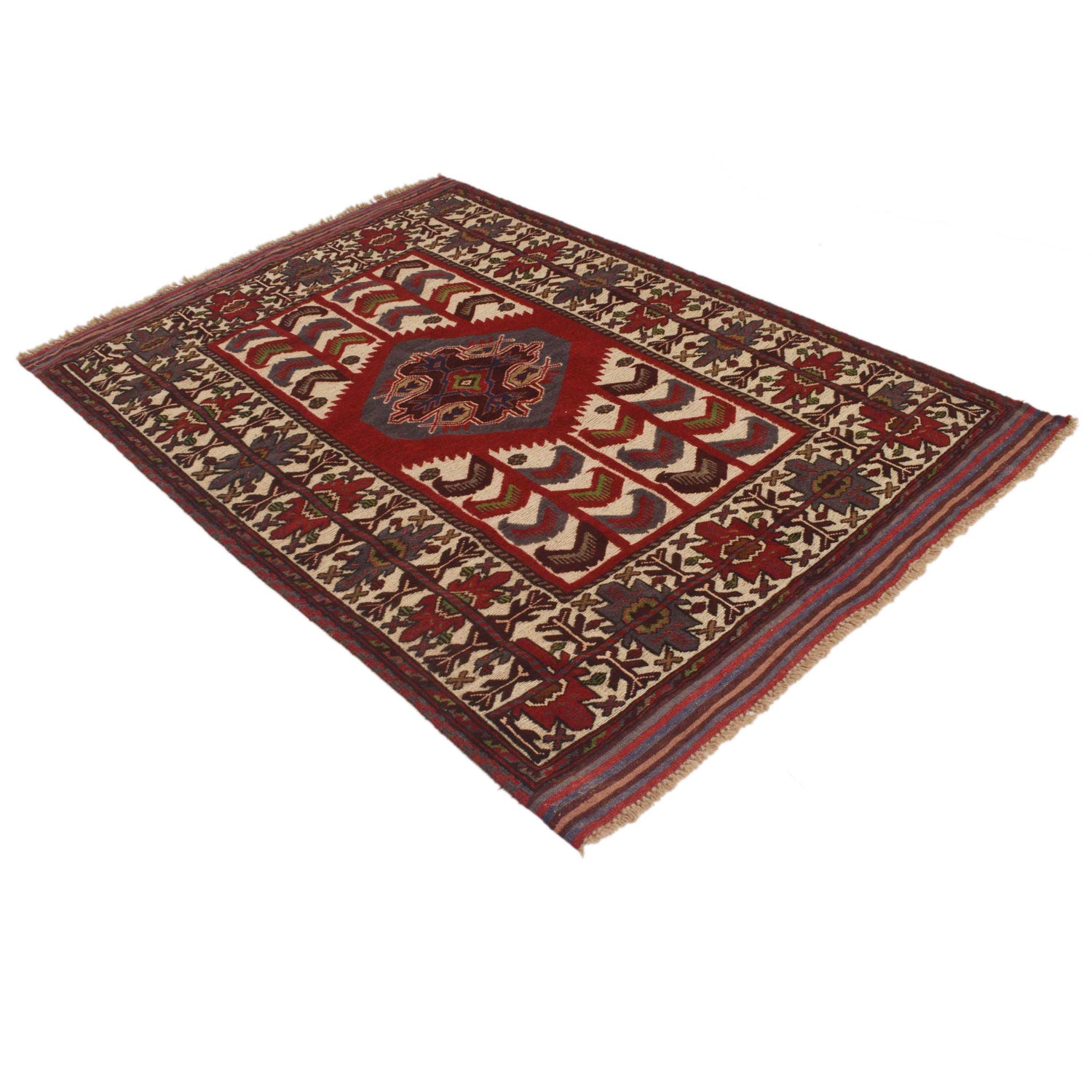 Multi Barjasta Rug 4' 0" x 6' 0" (ft) - No. G35425