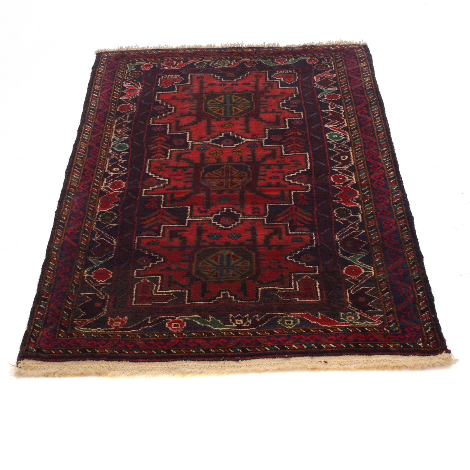 Multi Color Baluchi Rug 2' 10" x 4' 4" (ft) - No. G35431