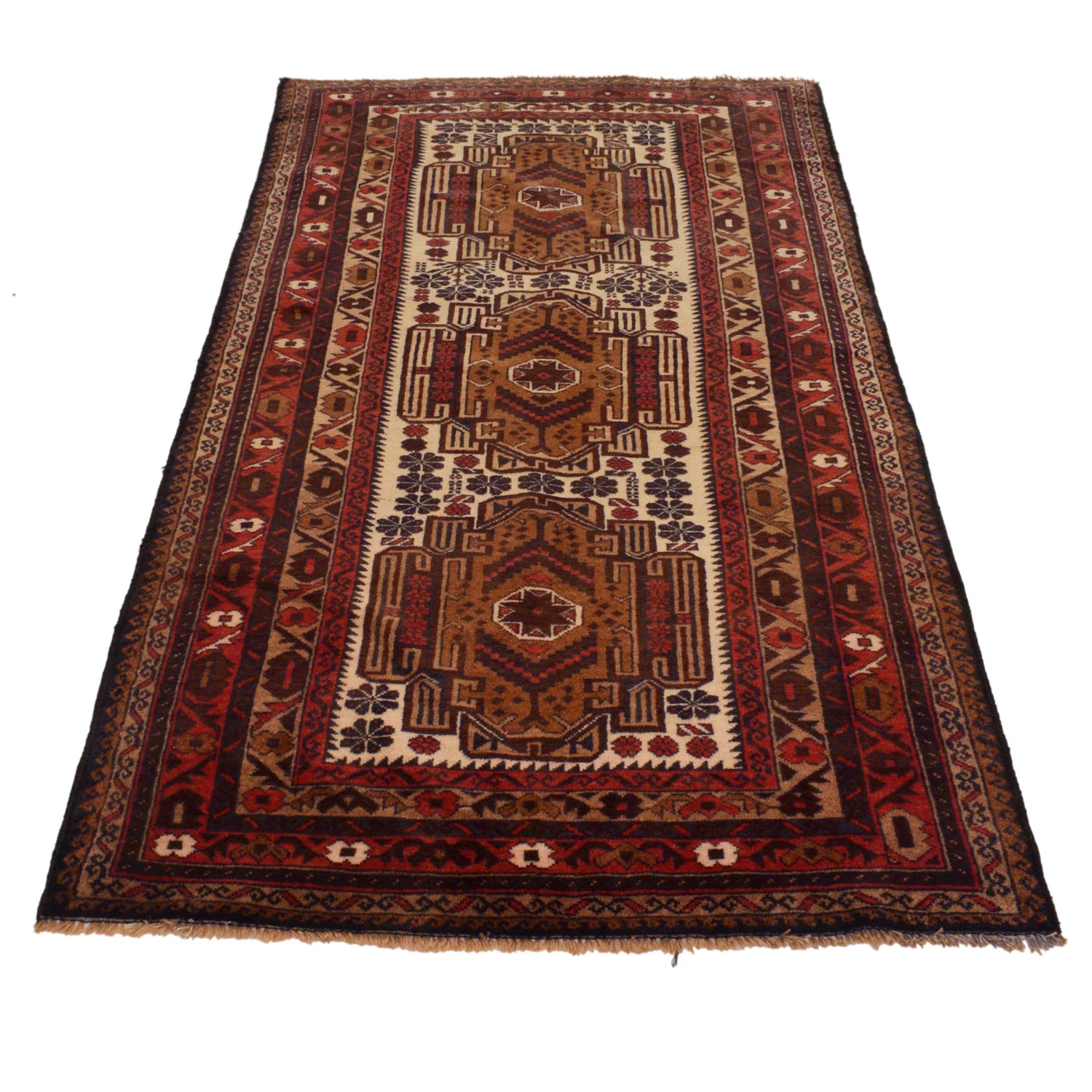 Baluch Medium Size Carpet 3' 5" x 6' 6" (ft) - No. G35434