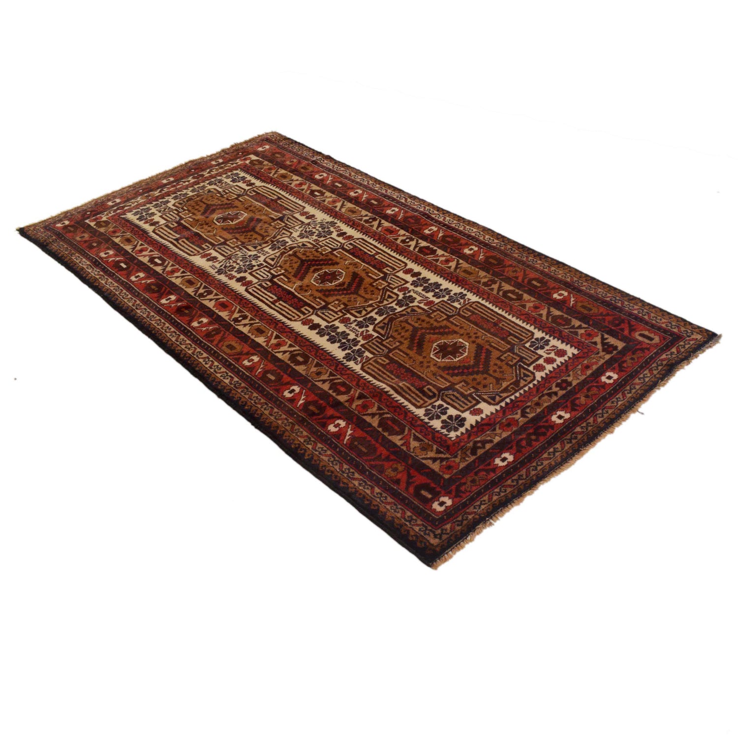 Baluch Medium Size Carpet 3' 5" x 6' 6" (ft) - No. G35434