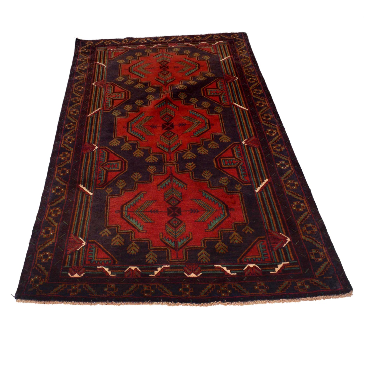 Baluch Medium Size Carpet 3' 7" x 6' 9" (ft) - No. G35435