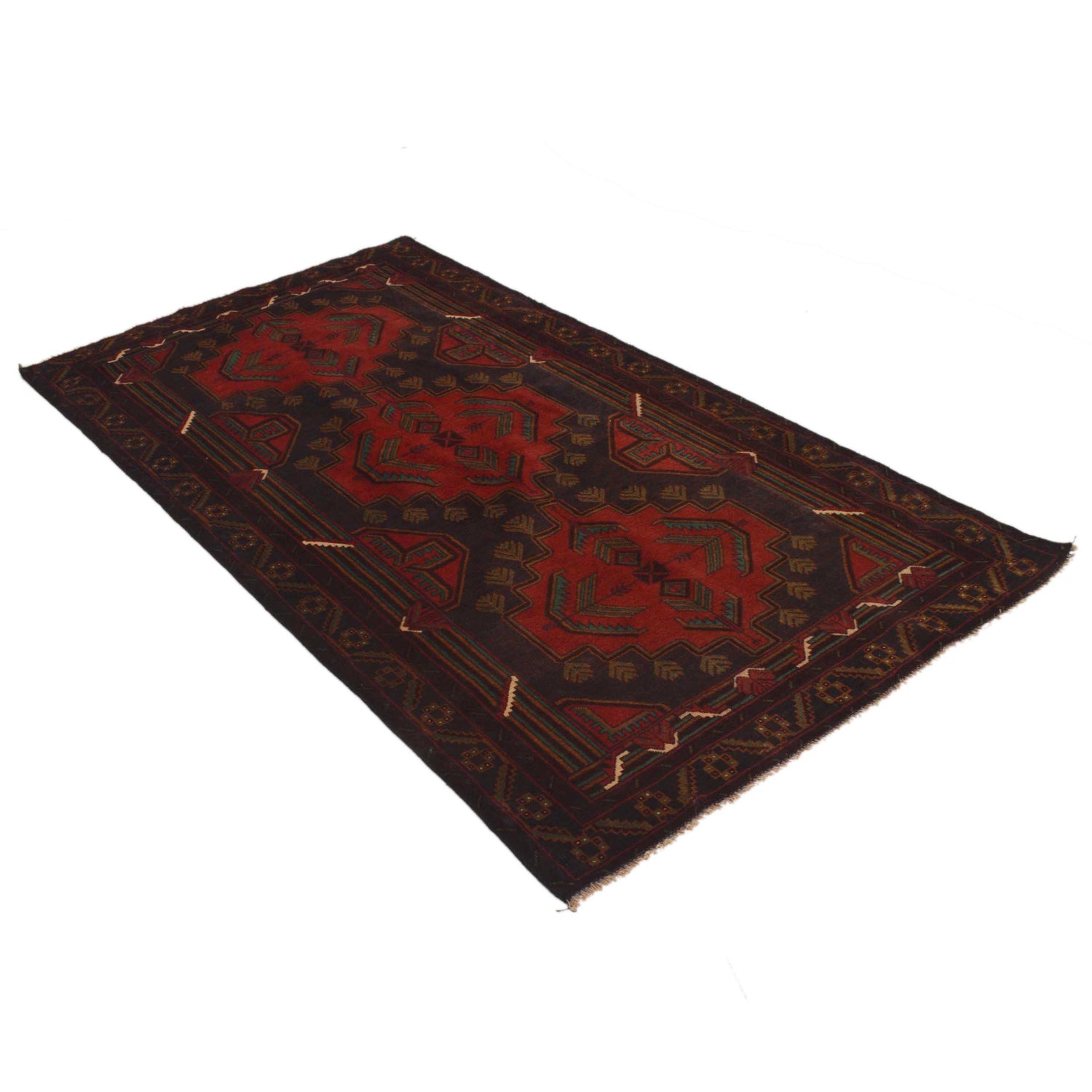 Baluch Medium Size Carpet 3' 7" x 6' 9" (ft) - No. G35435