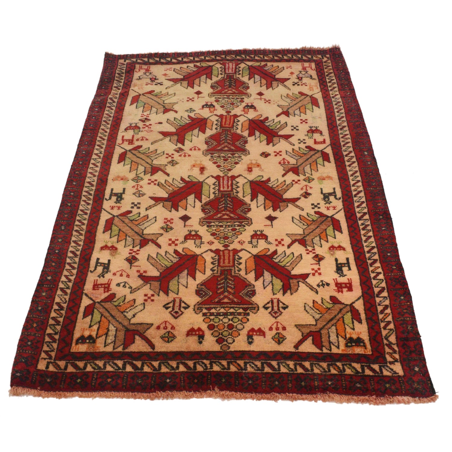 Baluch Medium Size Carpet 3' 1" x 5' 7" (ft) - No. G35436