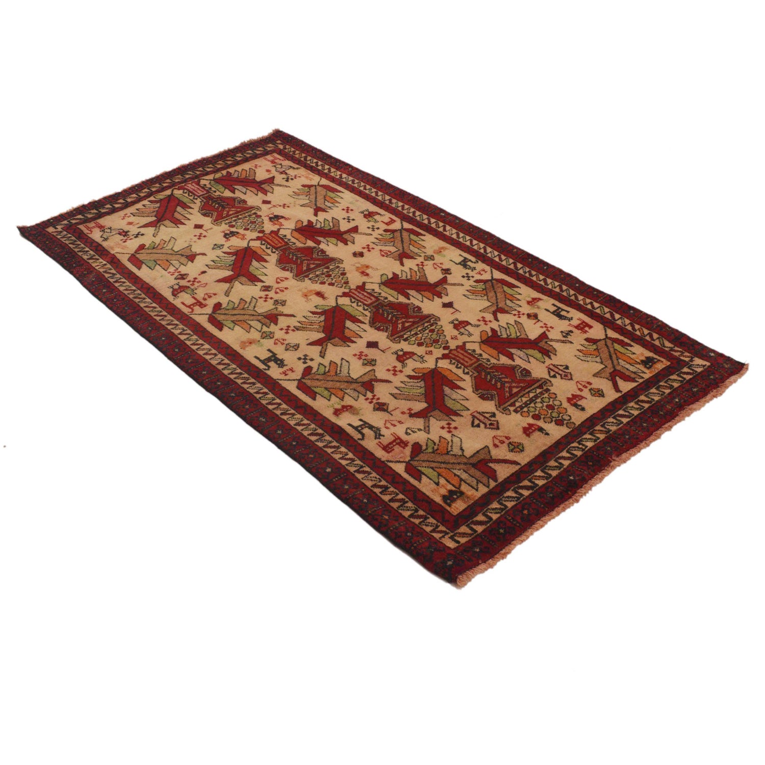 Baluch Medium Size Carpet 3' 1" x 5' 7" (ft) - No. G35436