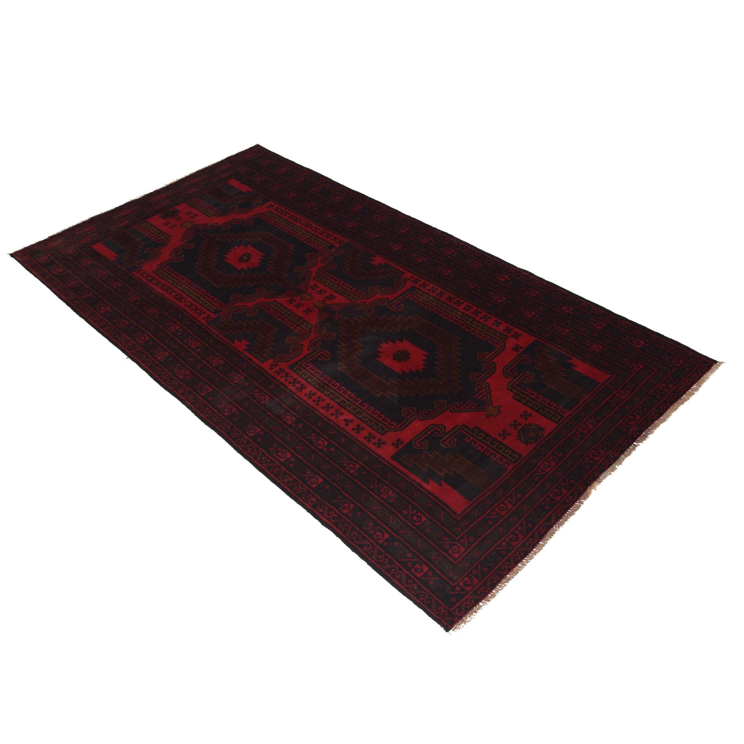 Handmade Baluchi Carpet 4' 1" x 8' 1" (ft) - No. G35504