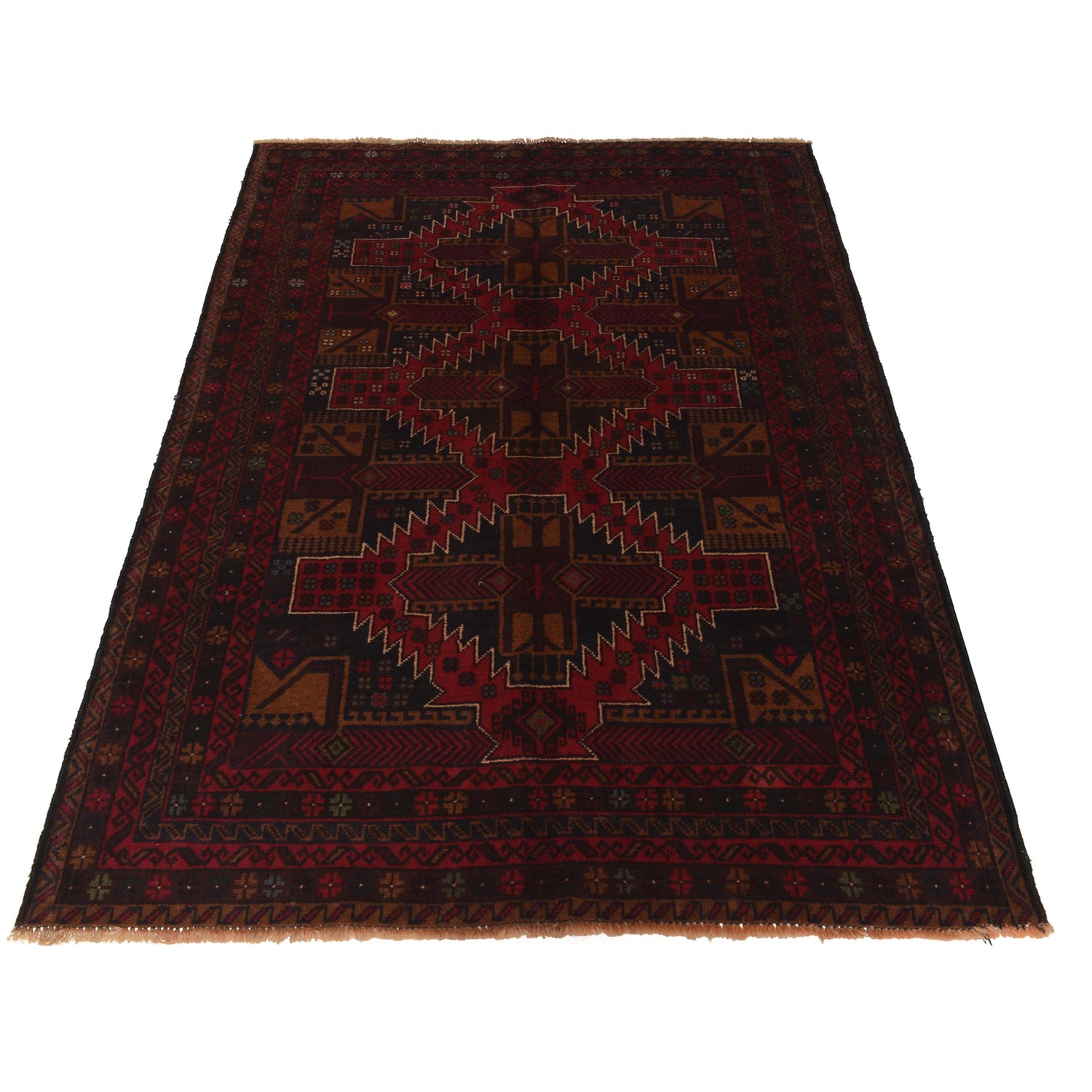 Handmade Baluchi Rug 4' 2" x 5' 10" (ft) - No. G35505