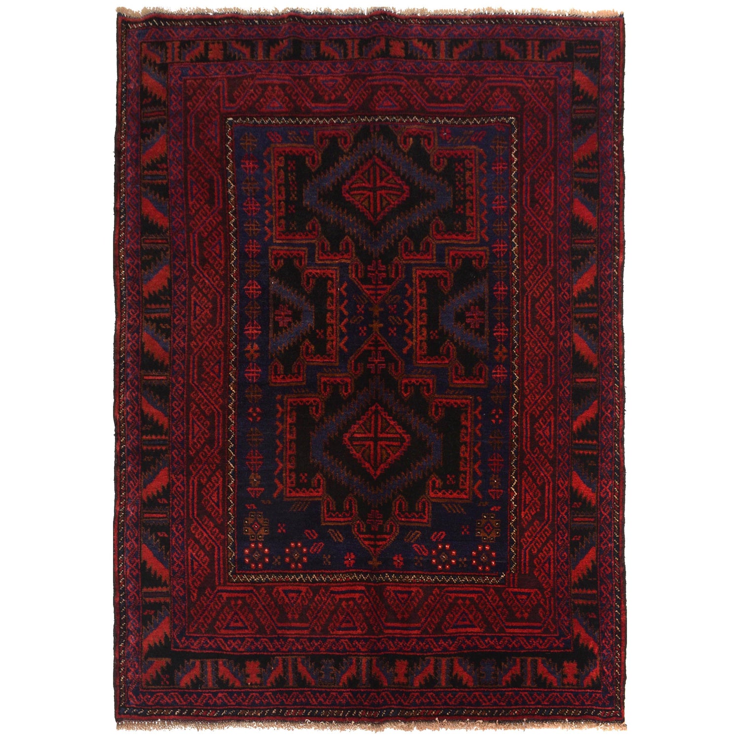 Tribal Baloch Rug 4' 4" x 6' 0" (ft) - No. G35507
