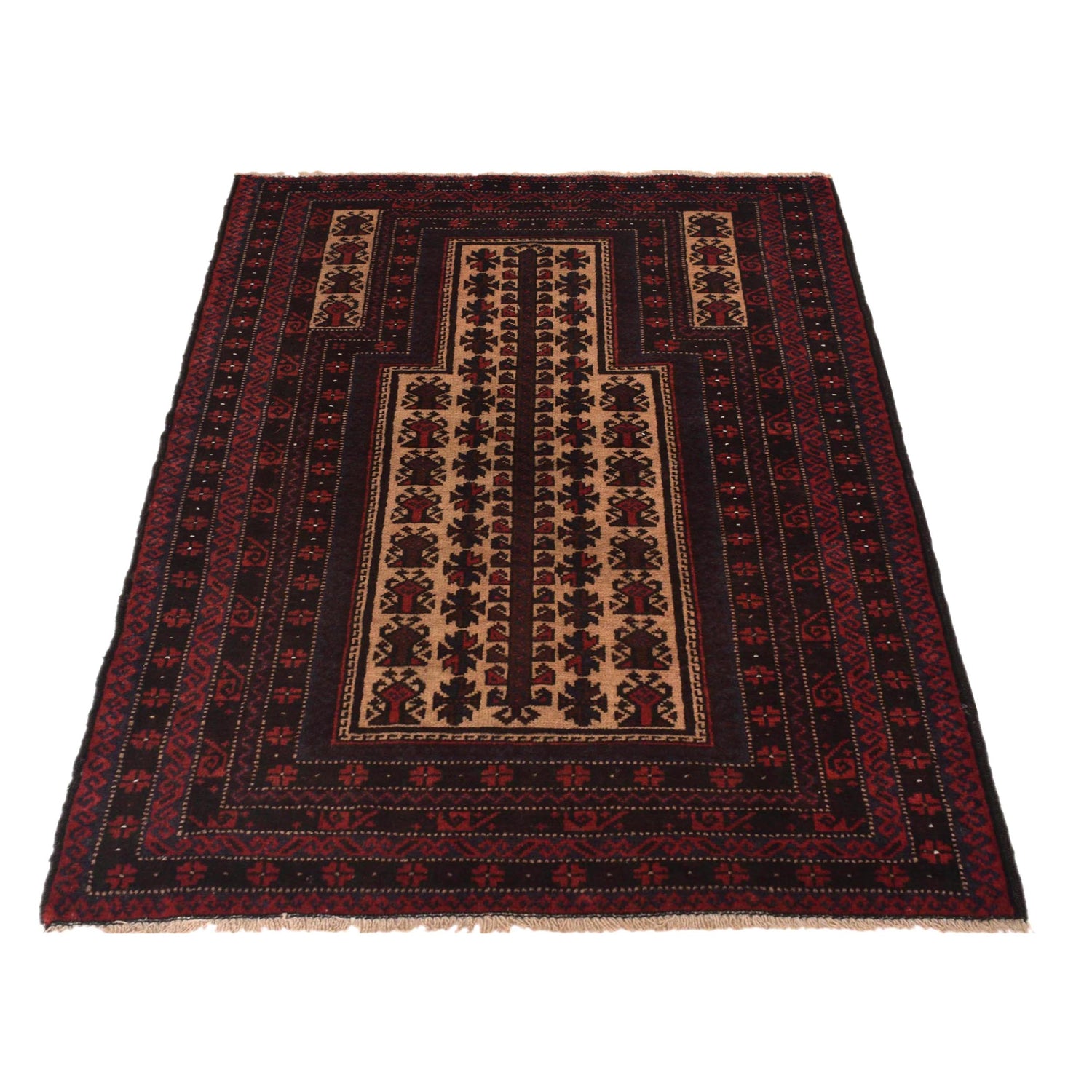 Small Prayer Rug 2' 10" x 4' 2" (ft) - No. G35509