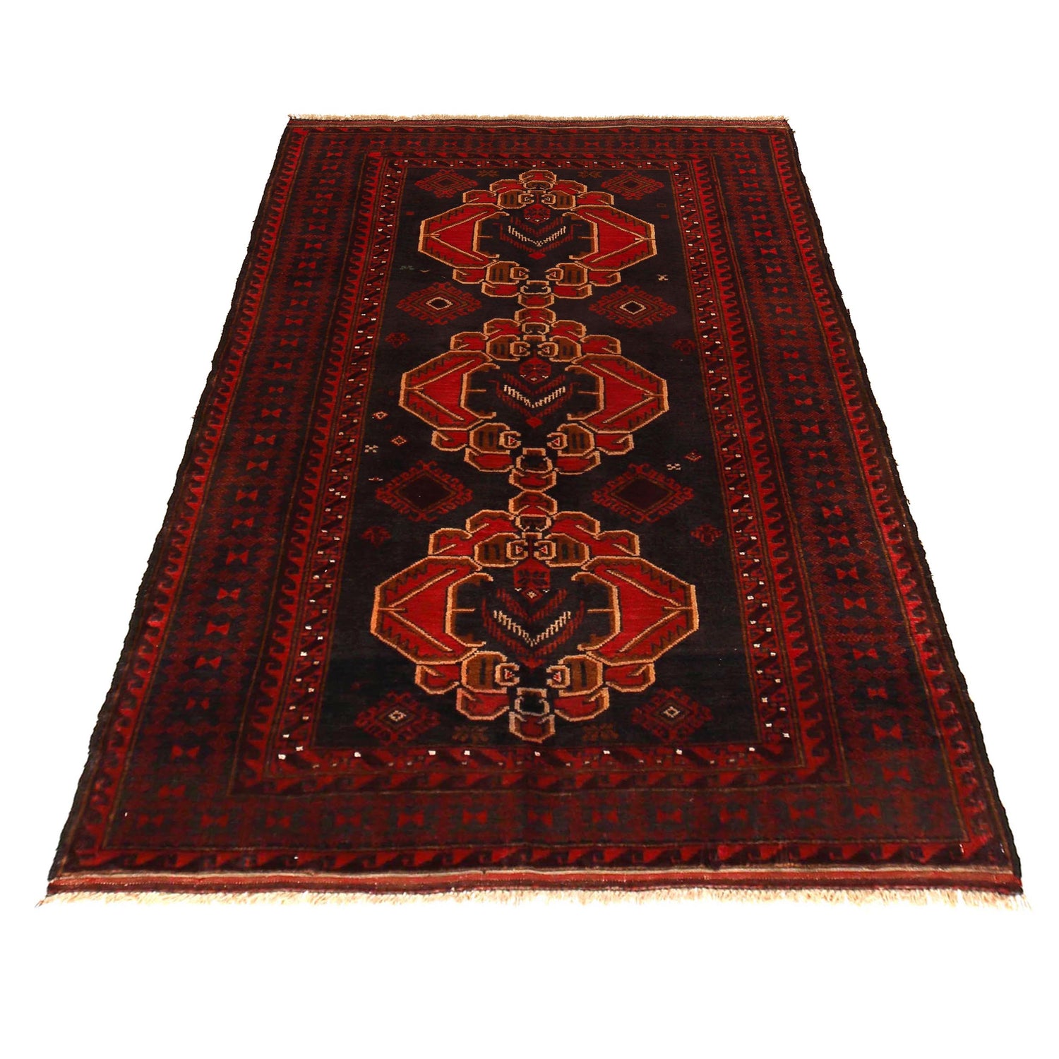 Handmade Baluchi Rug 3' 10" x 6' 4" (ft) - No. G35628