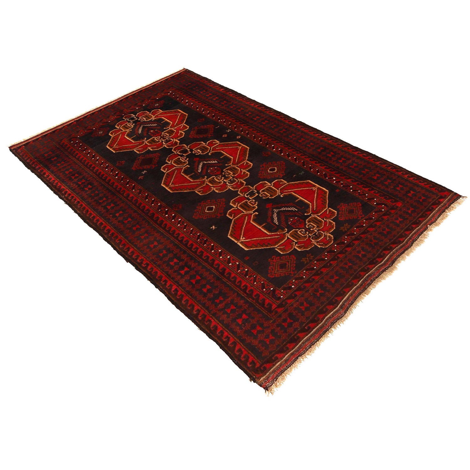 Handmade Baluchi Rug 3' 10" x 6' 4" (ft) - No. G35628