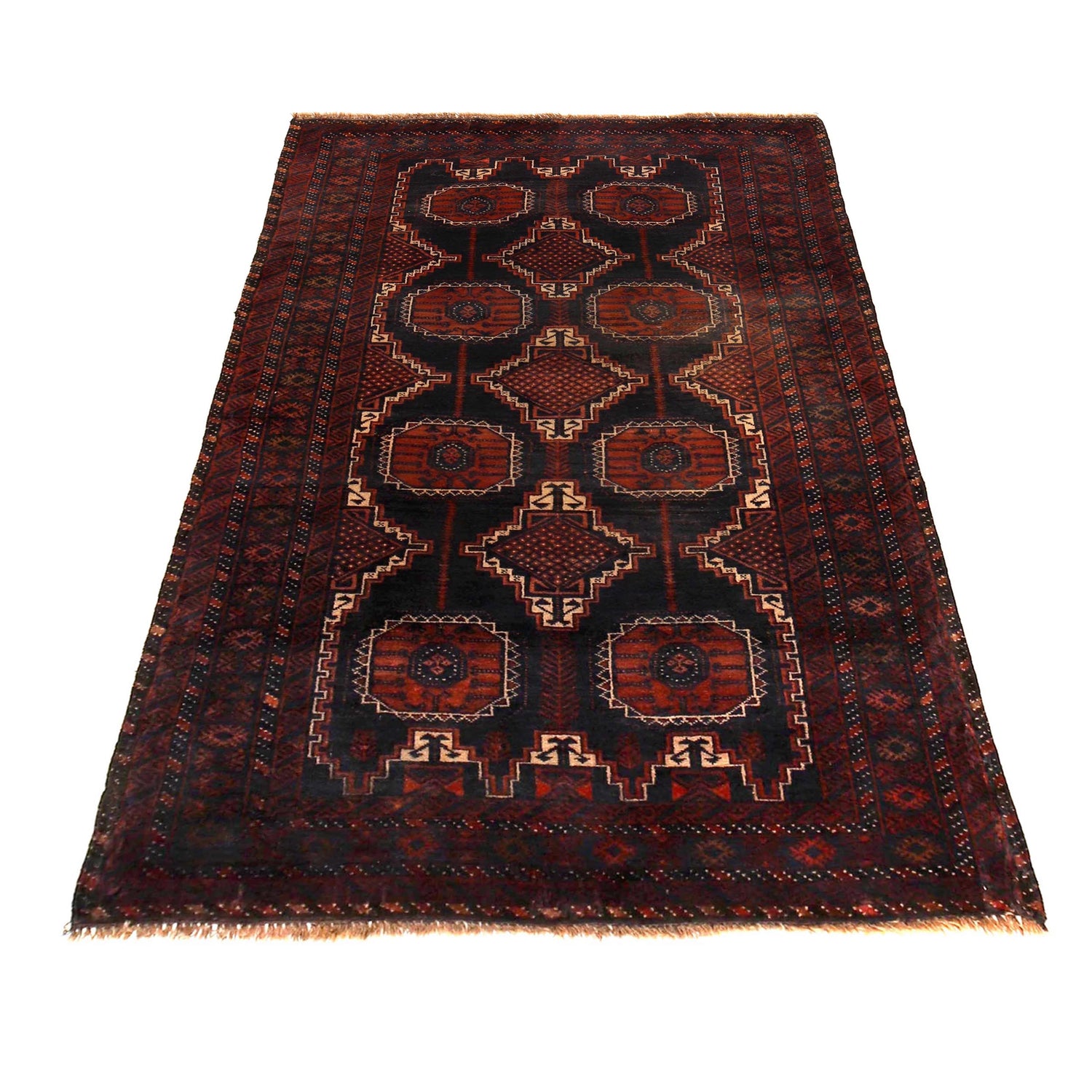 Traditional Baloch Rug 3' 7" x 6' 1" (ft) - No. G35814