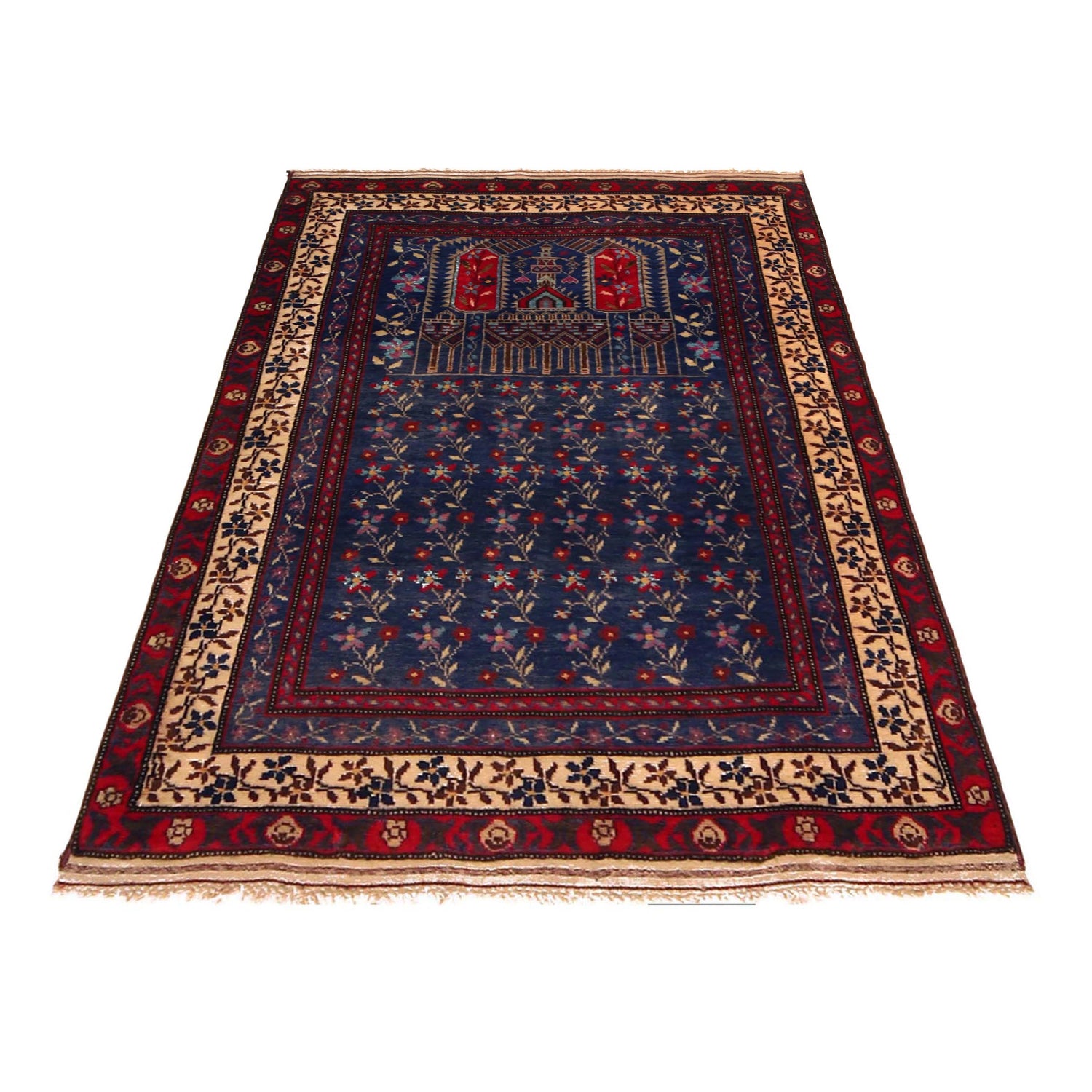 Islamic Prayer Rug 3' 1" x 4' 7" (ft) - No. G35860