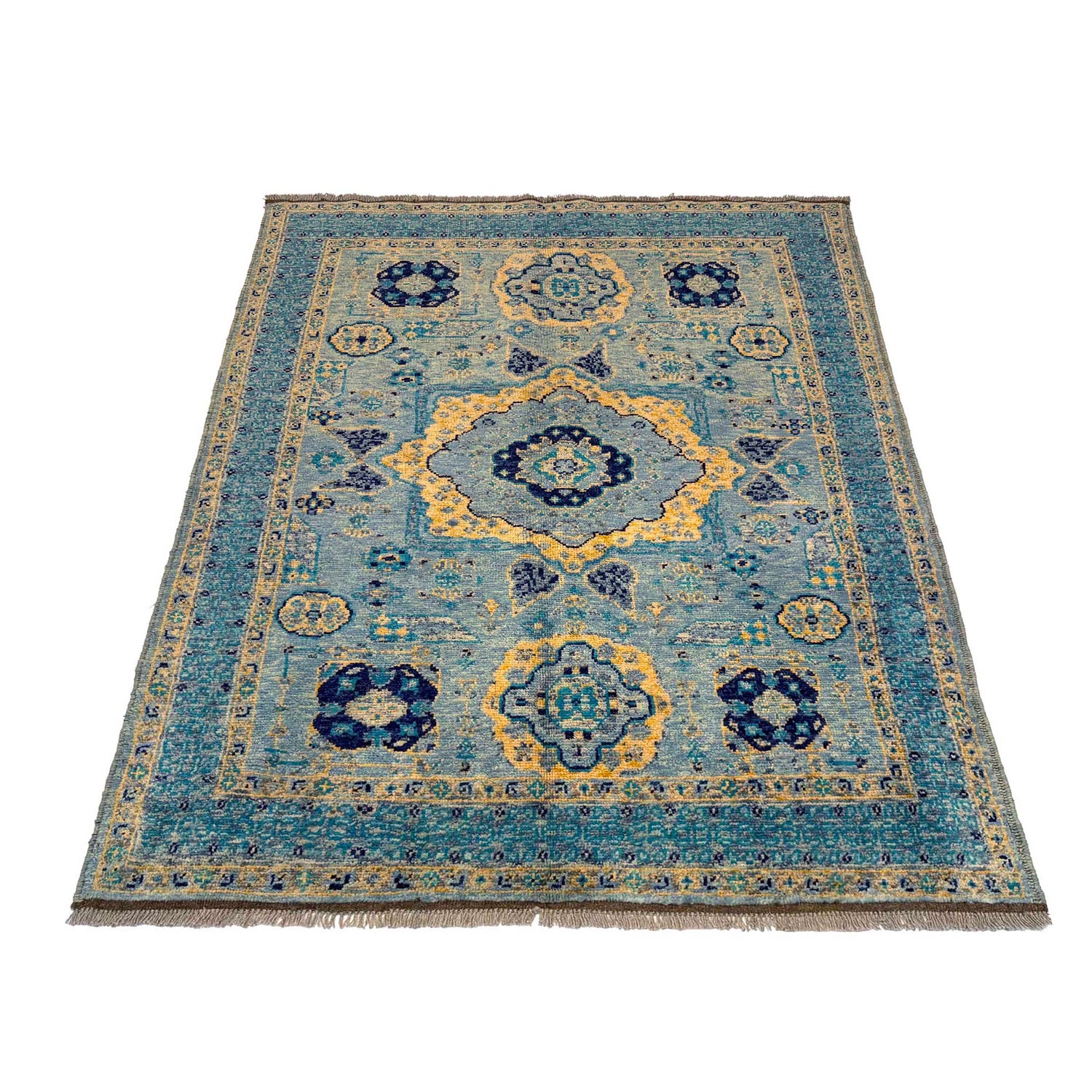 Hand Knotted Mamluk Carpet 4' 8" x 6' 3" (ft) - No. G36491