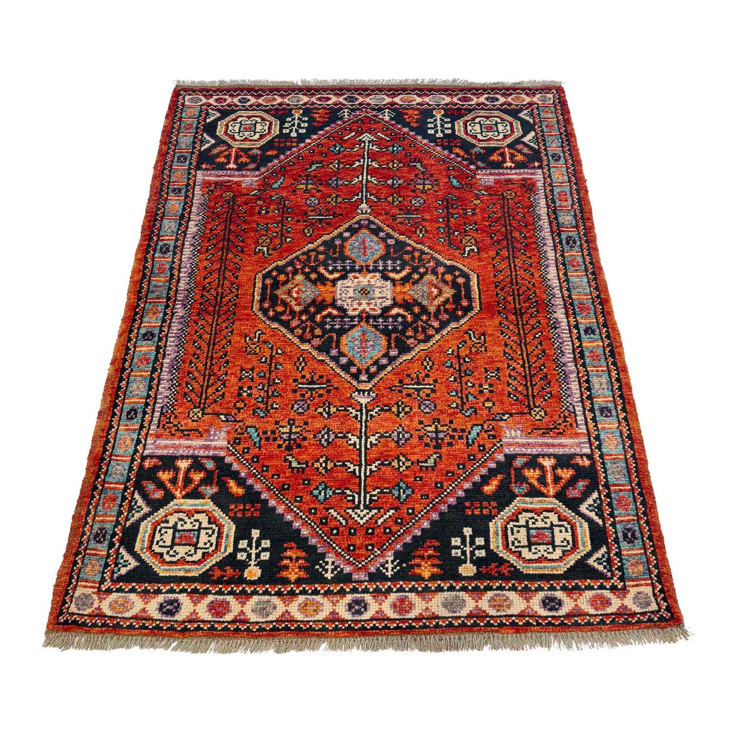 Persian Shirazi Design Rug 3' 4" x 4' 11" (ft) - No. G36508