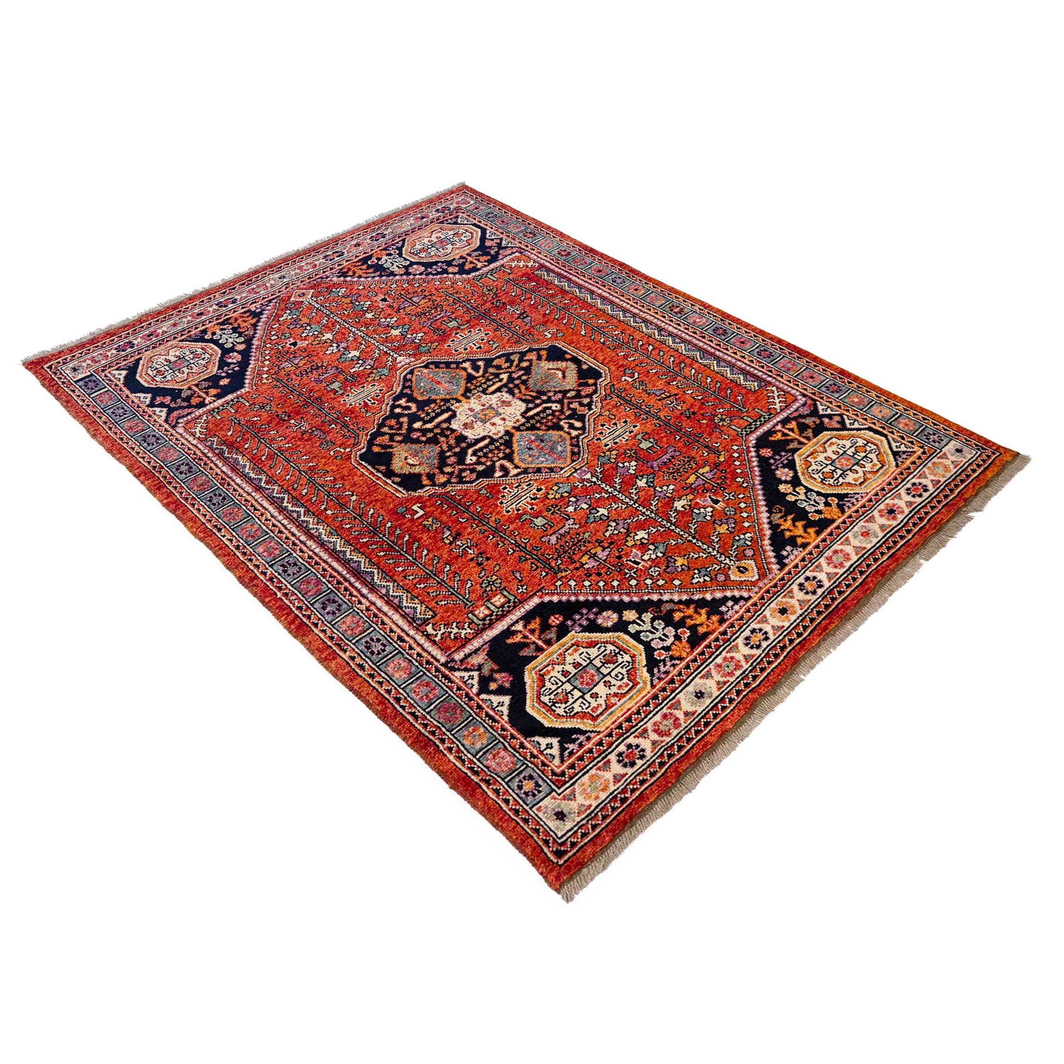 Multi Color Shirazi Rug 5' 9" x 7' 9" (ft) - No. G36512