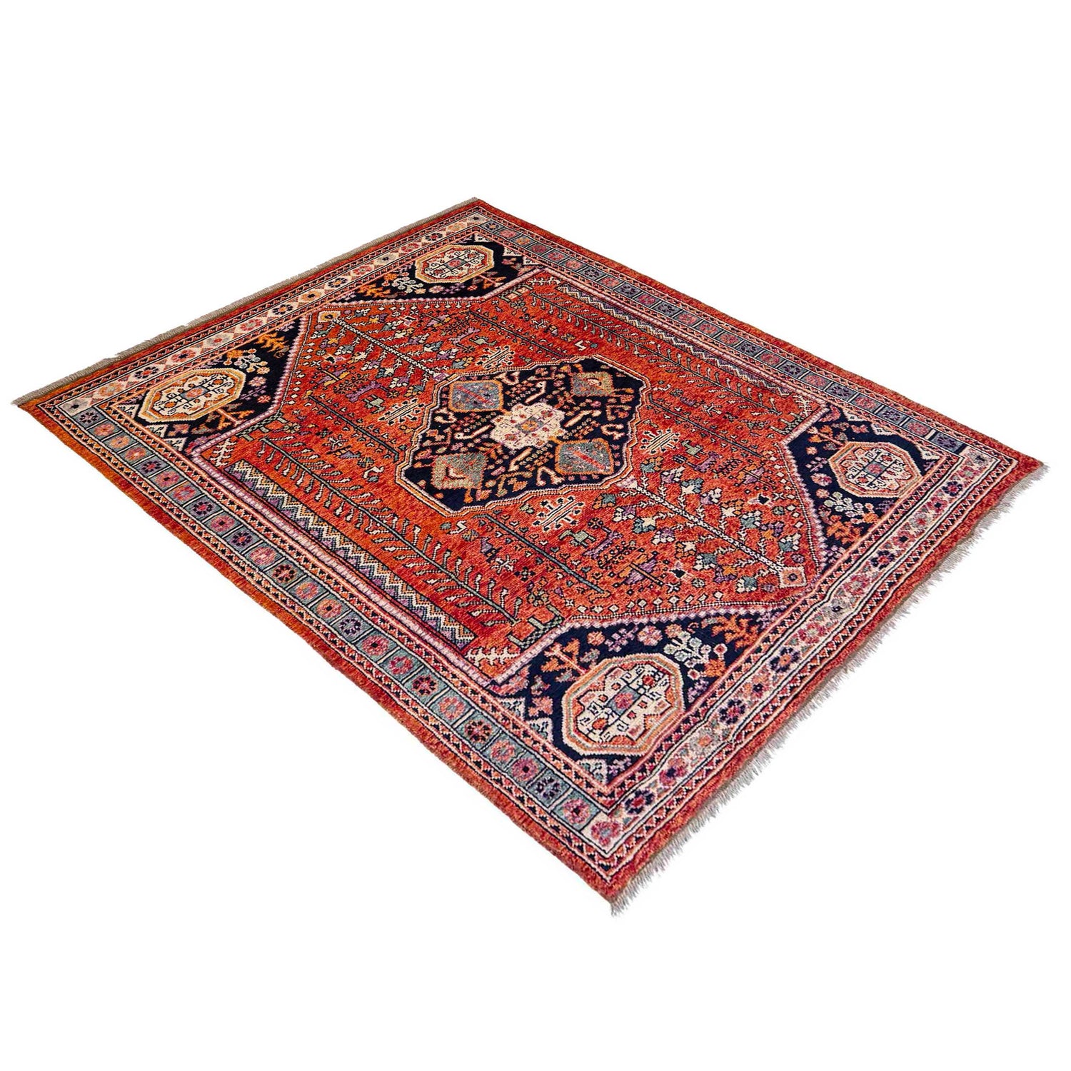 Multi Color Shirazi Rug 5' 9" x 7' 9" (ft) - No. G36512