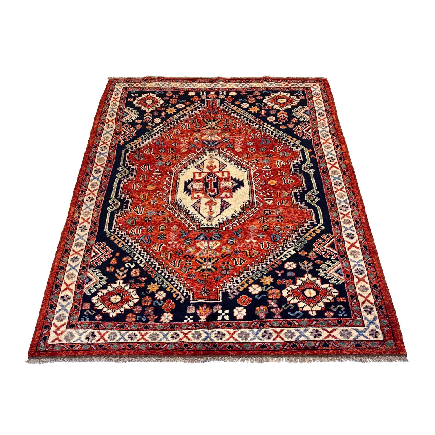 Handmade Sherazi Rug 6' 10" x 9' 9" (ft) - No. G36535