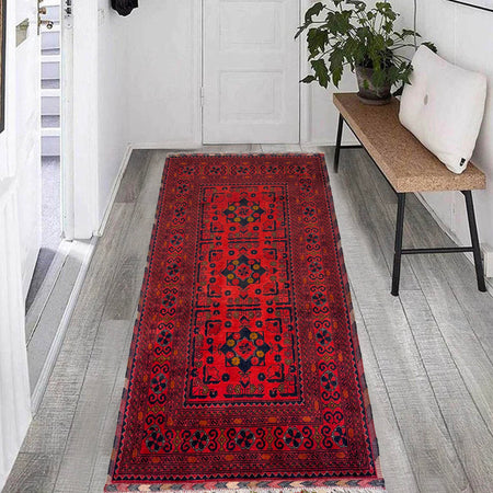 Red Color Khal Mohammadi Runner 2' 11" x 6' 3" (ft) - No. G36537