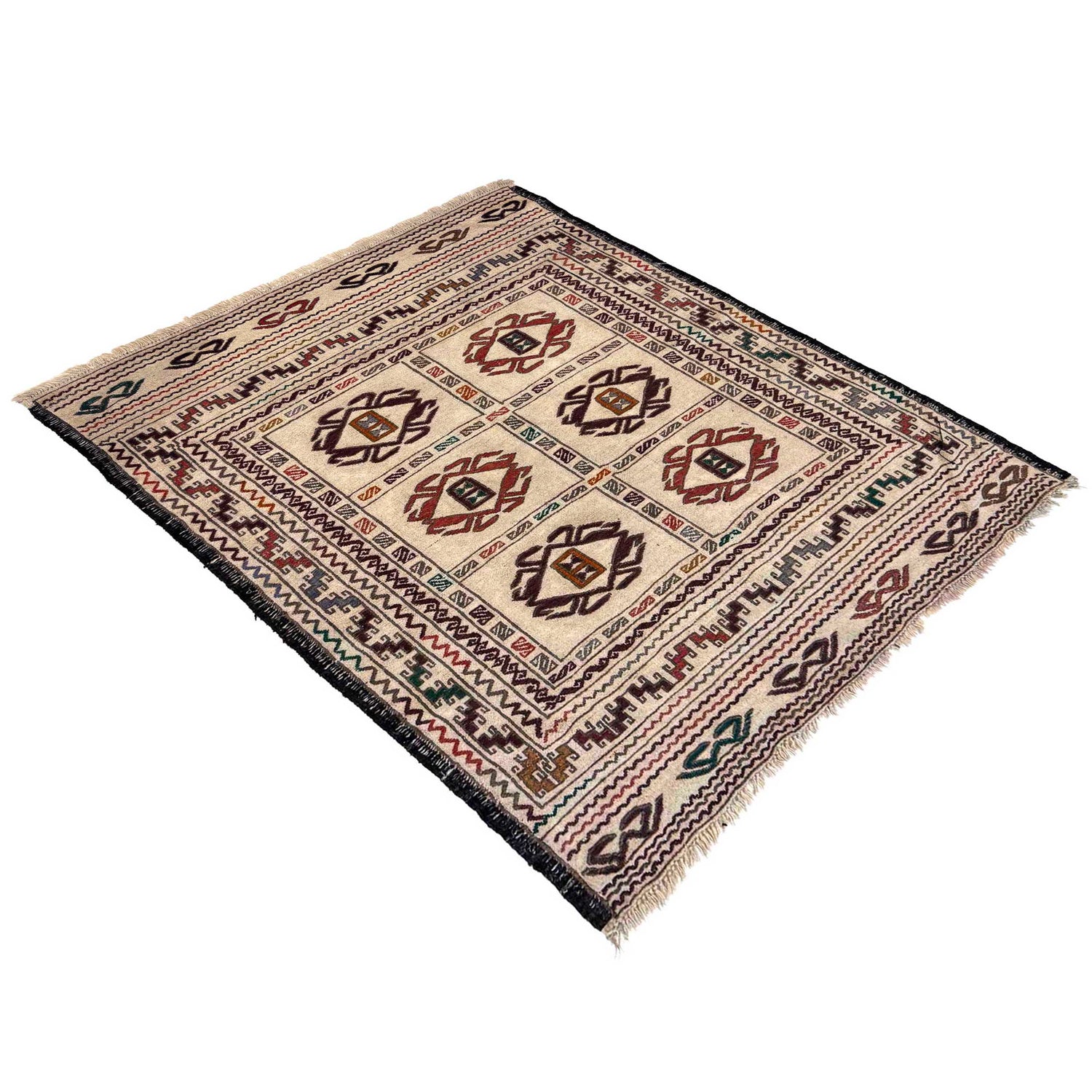 Traditional Soumak Kilim 4' 1" x 5' 9" (ft) - No. G36538