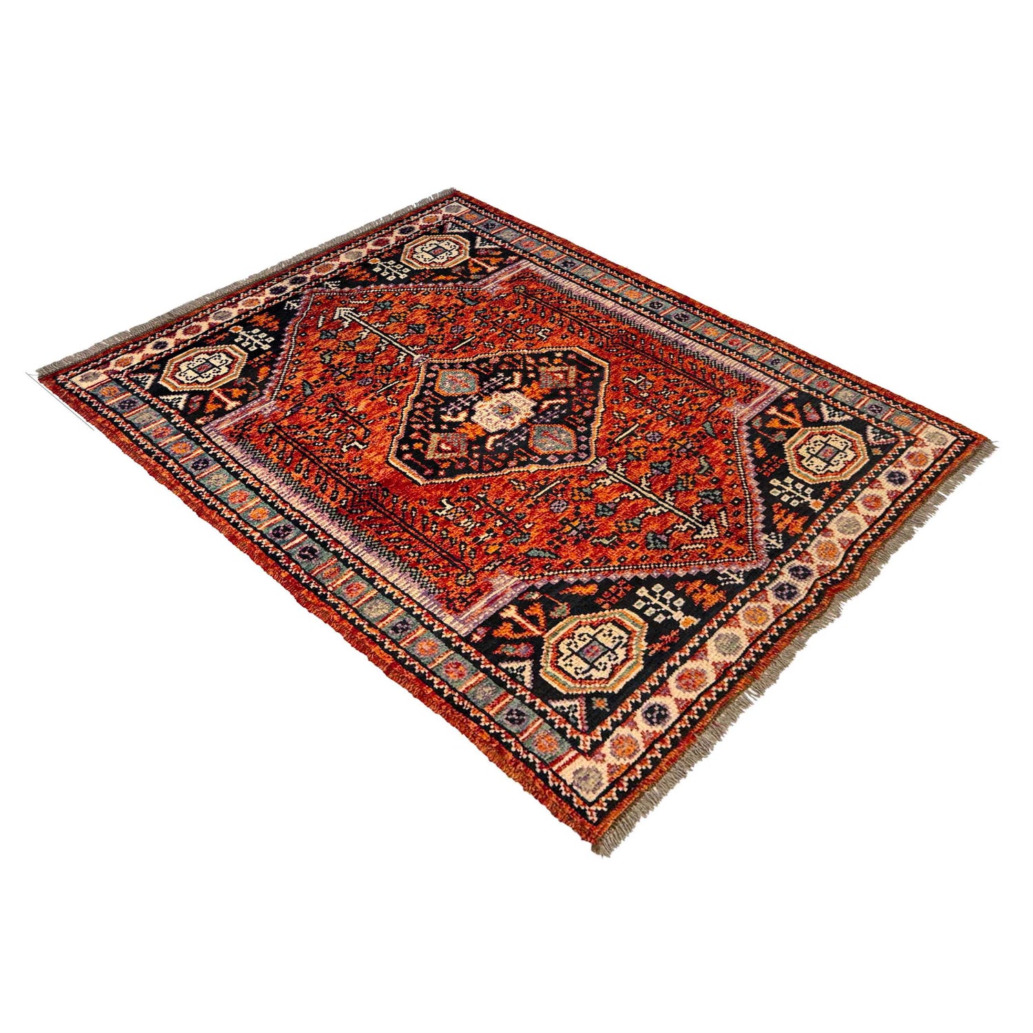 Handmade Sherazi Rug 3' 4" x 4' 10" (ft) - No. G36541