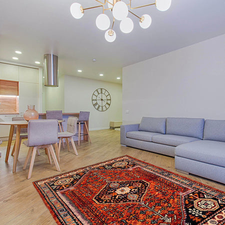 Handmade Sherazi Rug 3' 4" x 4' 10" (ft) - No. G36541