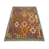 Handmade Vegetable Kilim 4' 0" x 5' 7" (ft) - No. G36625