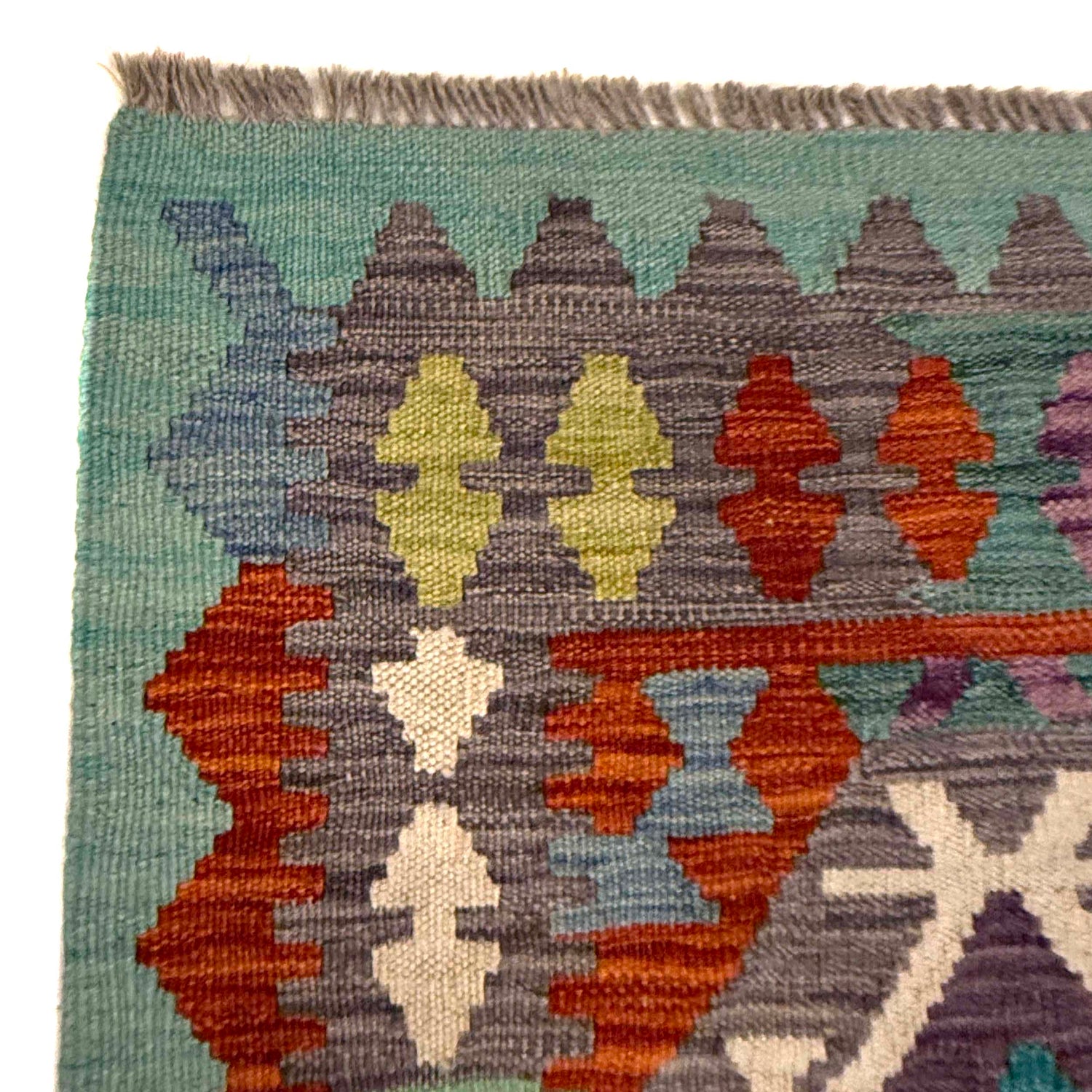 Handmade Vegetable Kilim 4' 0" x 5' 7" (ft) - No. G36625