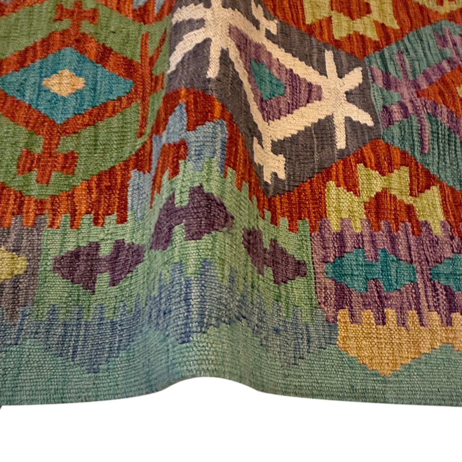 Handmade Vegetable Kilim 4' 0" x 5' 7" (ft) - No. G36625