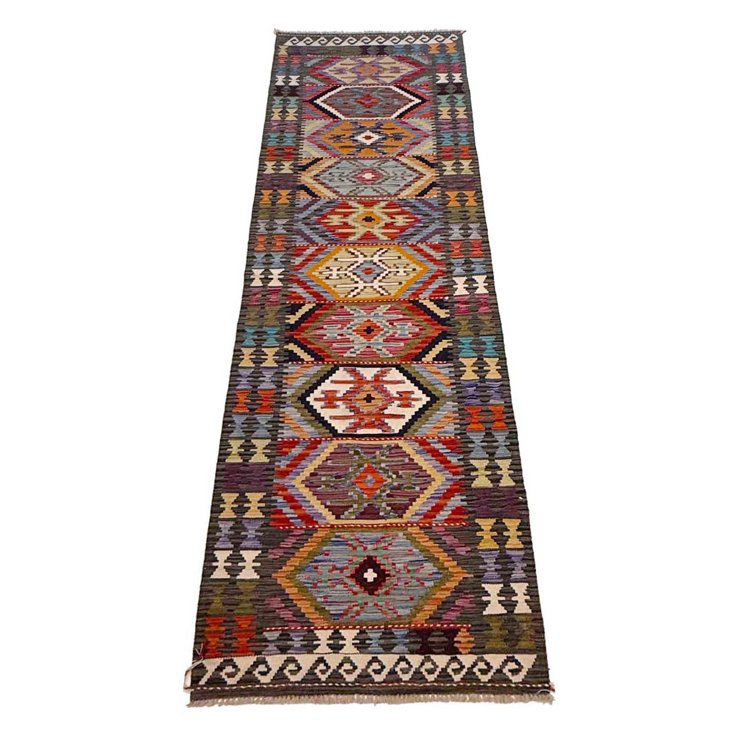 Vegetable Kilim Runner 2' 9" x 9' 11" (ft) - No. G36635