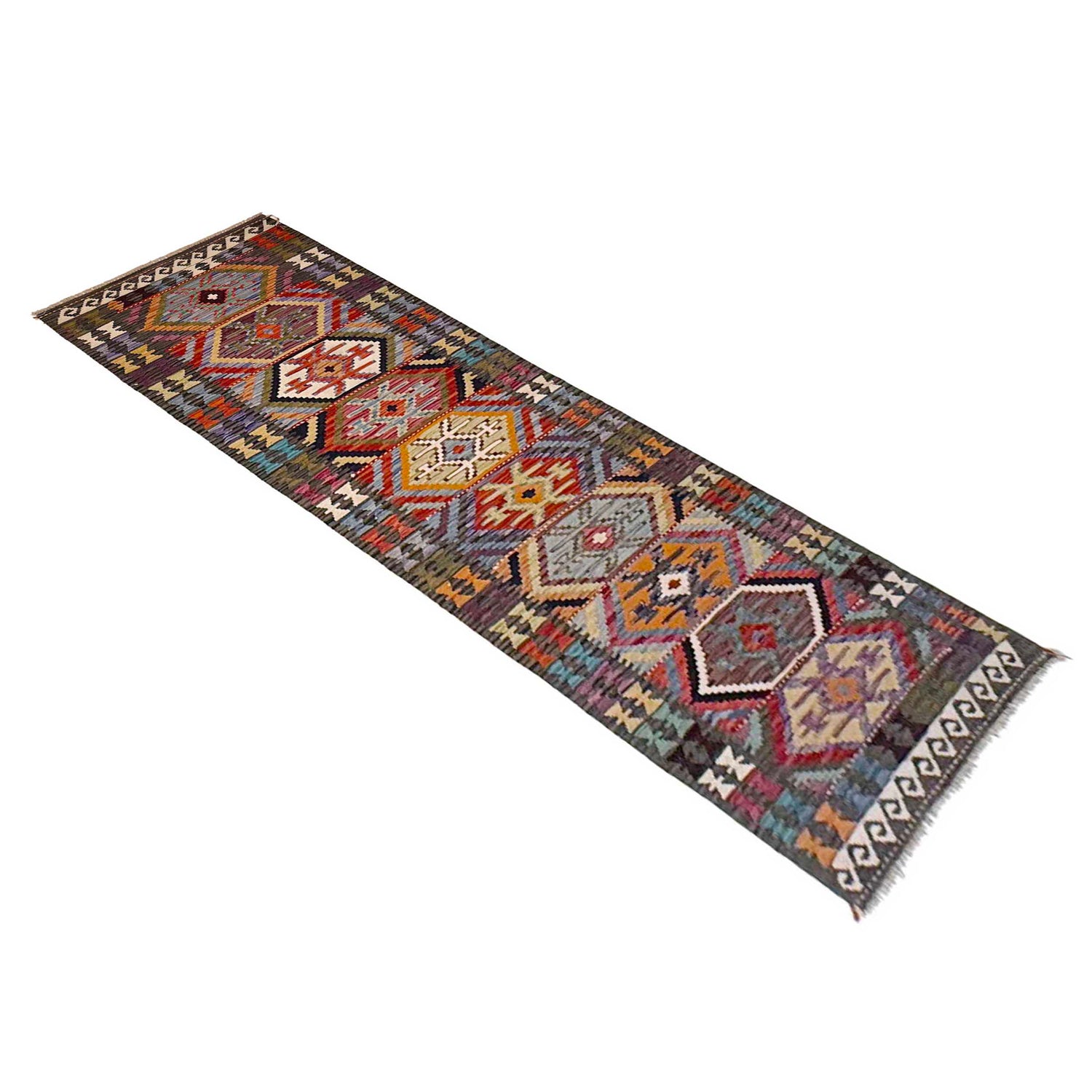 Vegetable Kilim Runner 2' 9" x 9' 11" (ft) - No. G36635